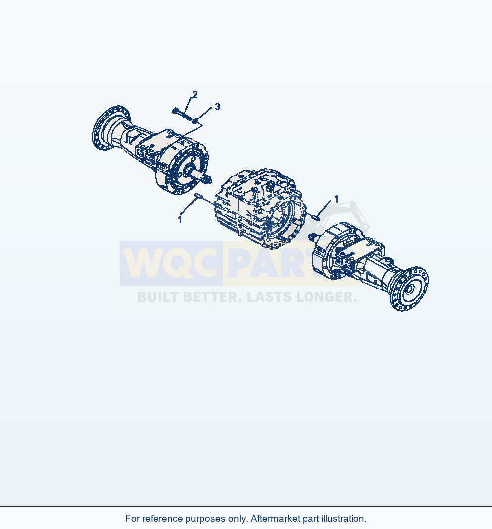 Komatsu WA380-7 Front Axle Axle Housing parts diagram
