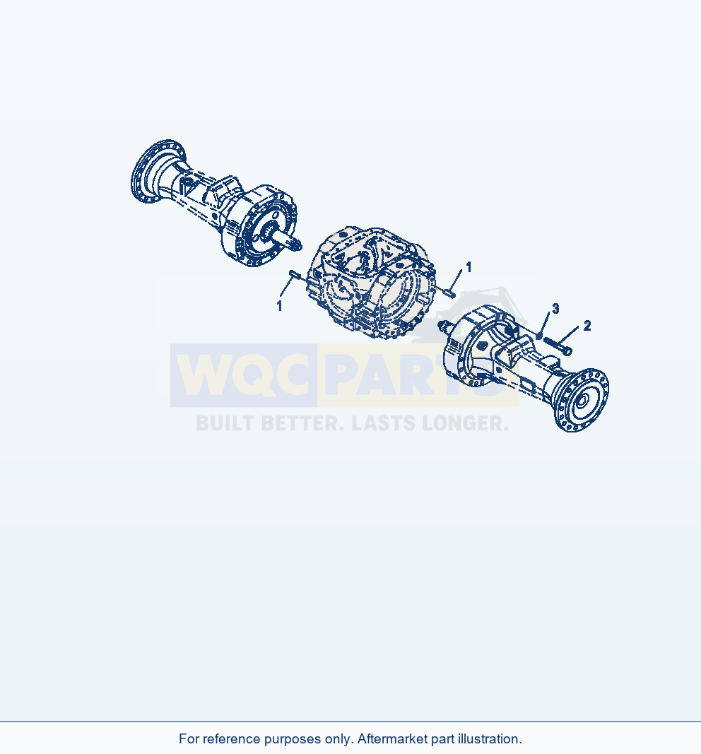 Komatsu WA380-7 Rear Axle Axle Housing parts diagram