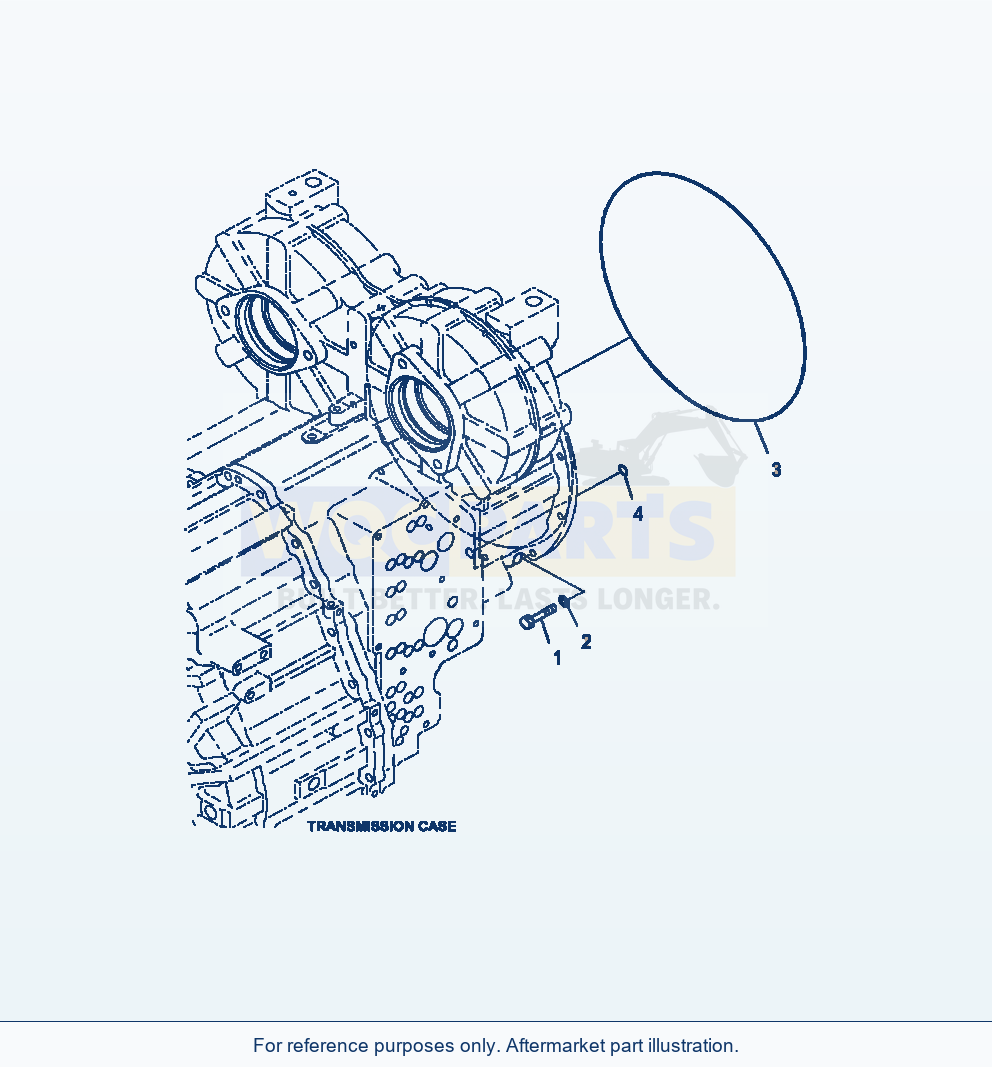 Komatsu WA380-7 Torque Converter And Transmission Mounting parts diagram
