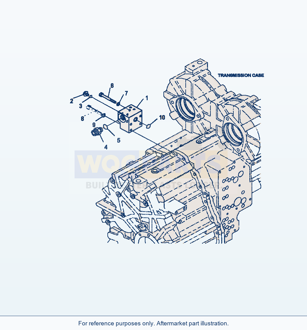 Komatsu WA380-7 Transmission Block parts diagram