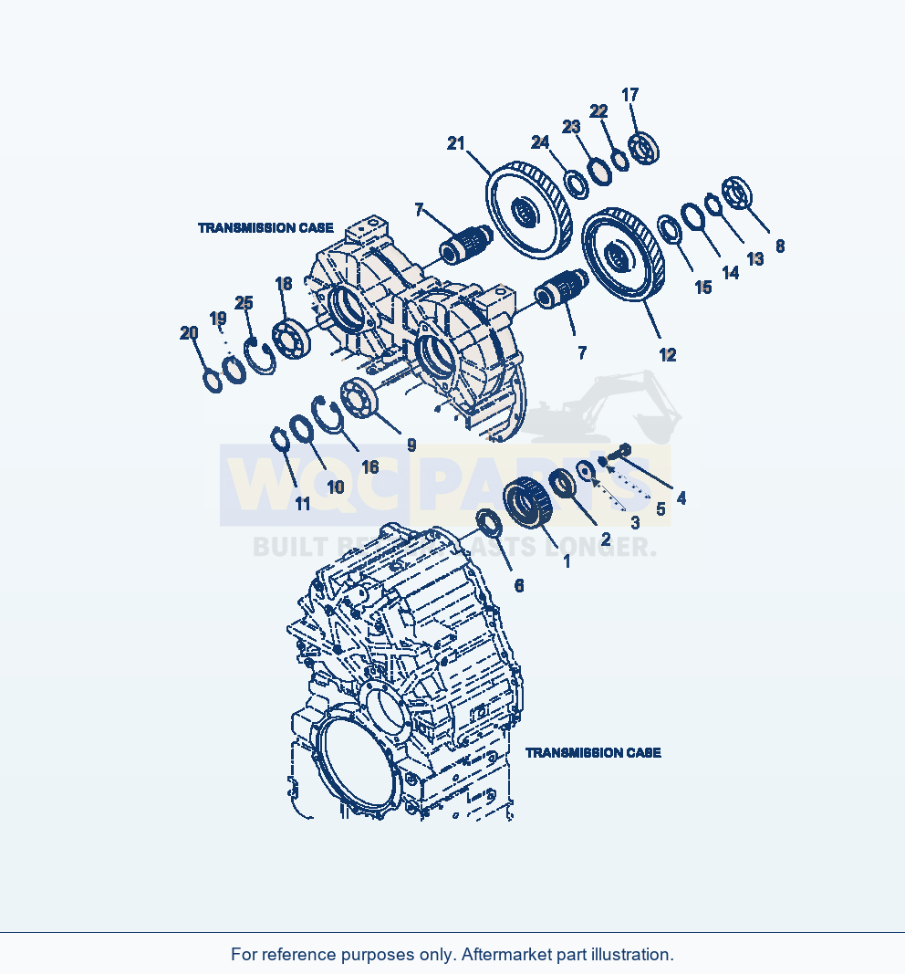 Komatsu WA380-7 Transmission Power Take-Off parts diagram