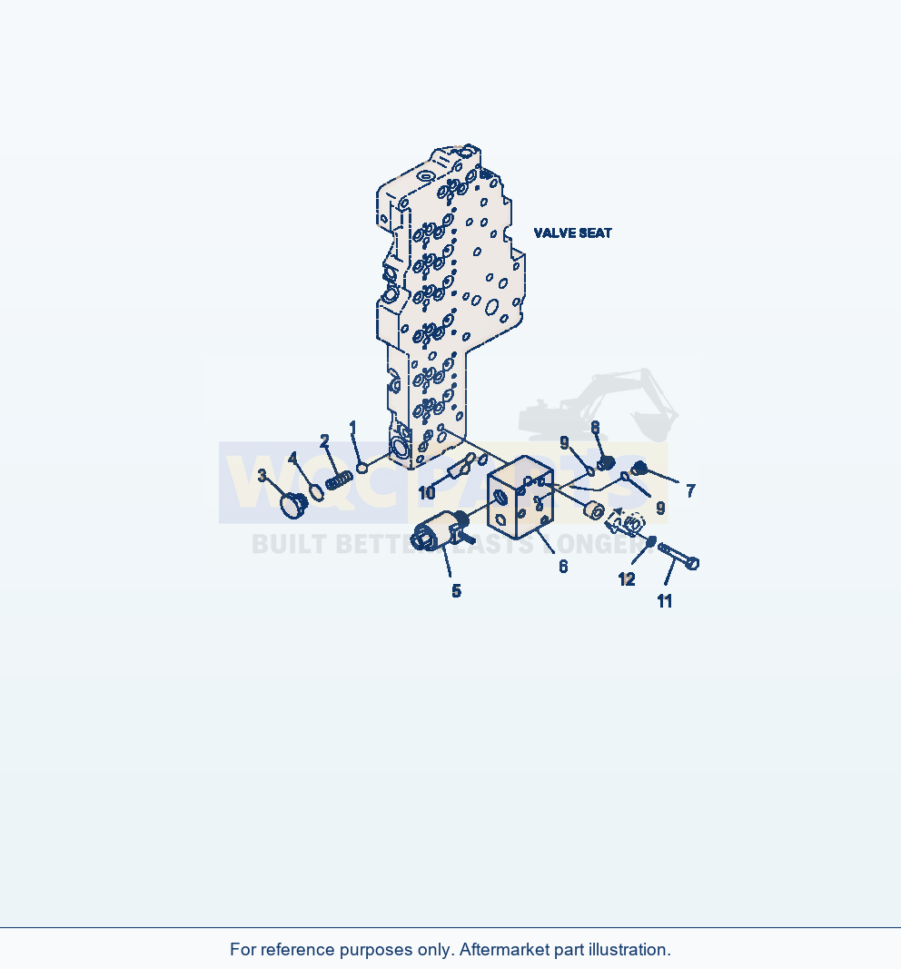 Komatsu WA380-7 Transmission Solenoid Valve parts diagram