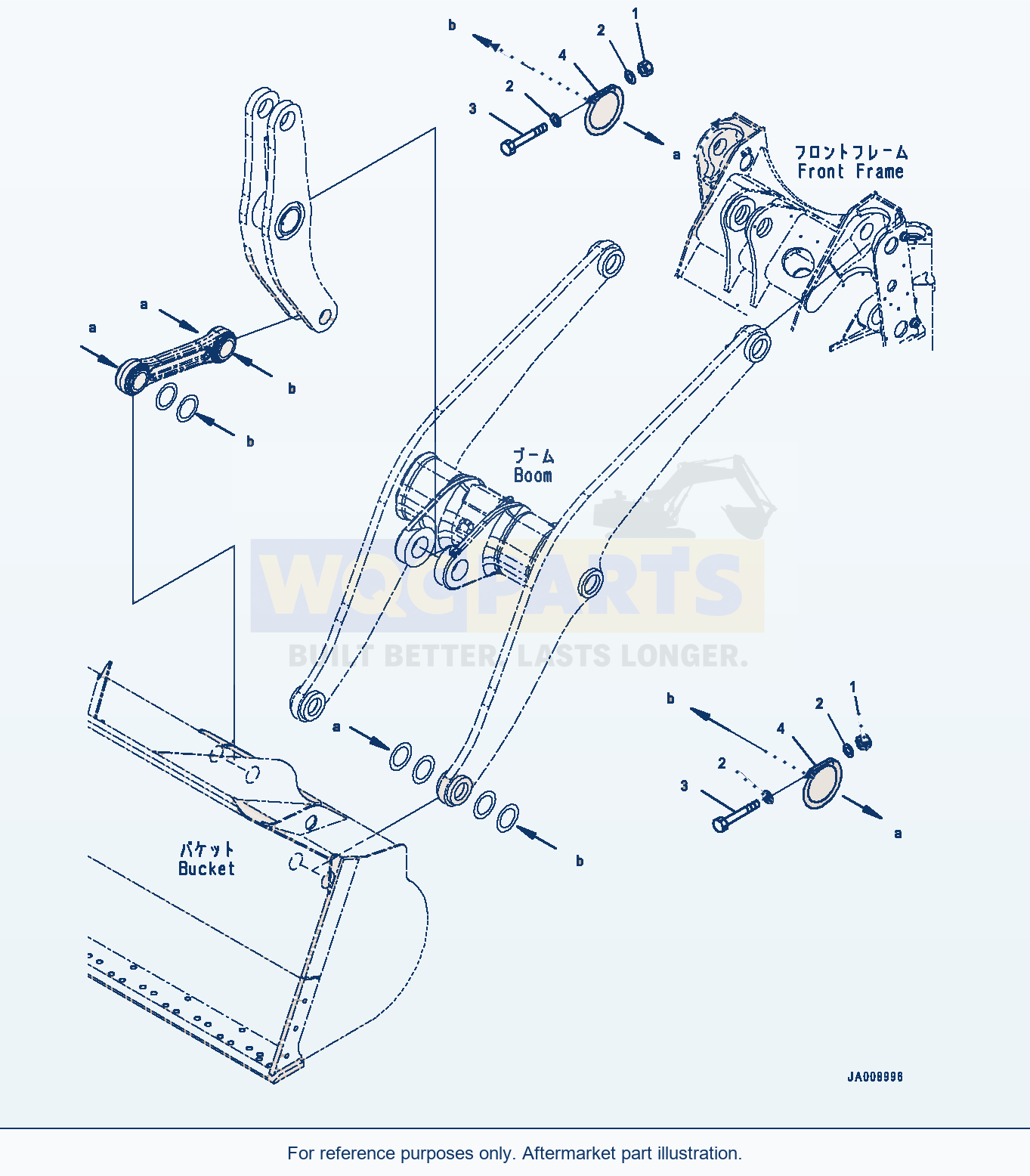 Komatsu WA380-7 Boom And Bell Crank, Service Only parts diagram