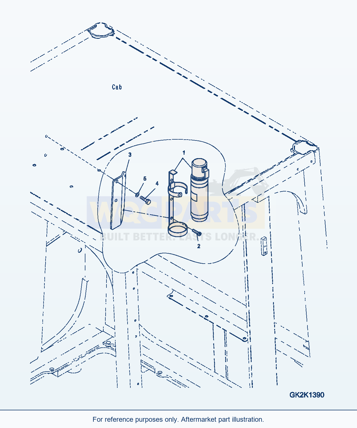 Komatsu WA380-7 Fire Extinguisher Serial H62051-UP parts diagram