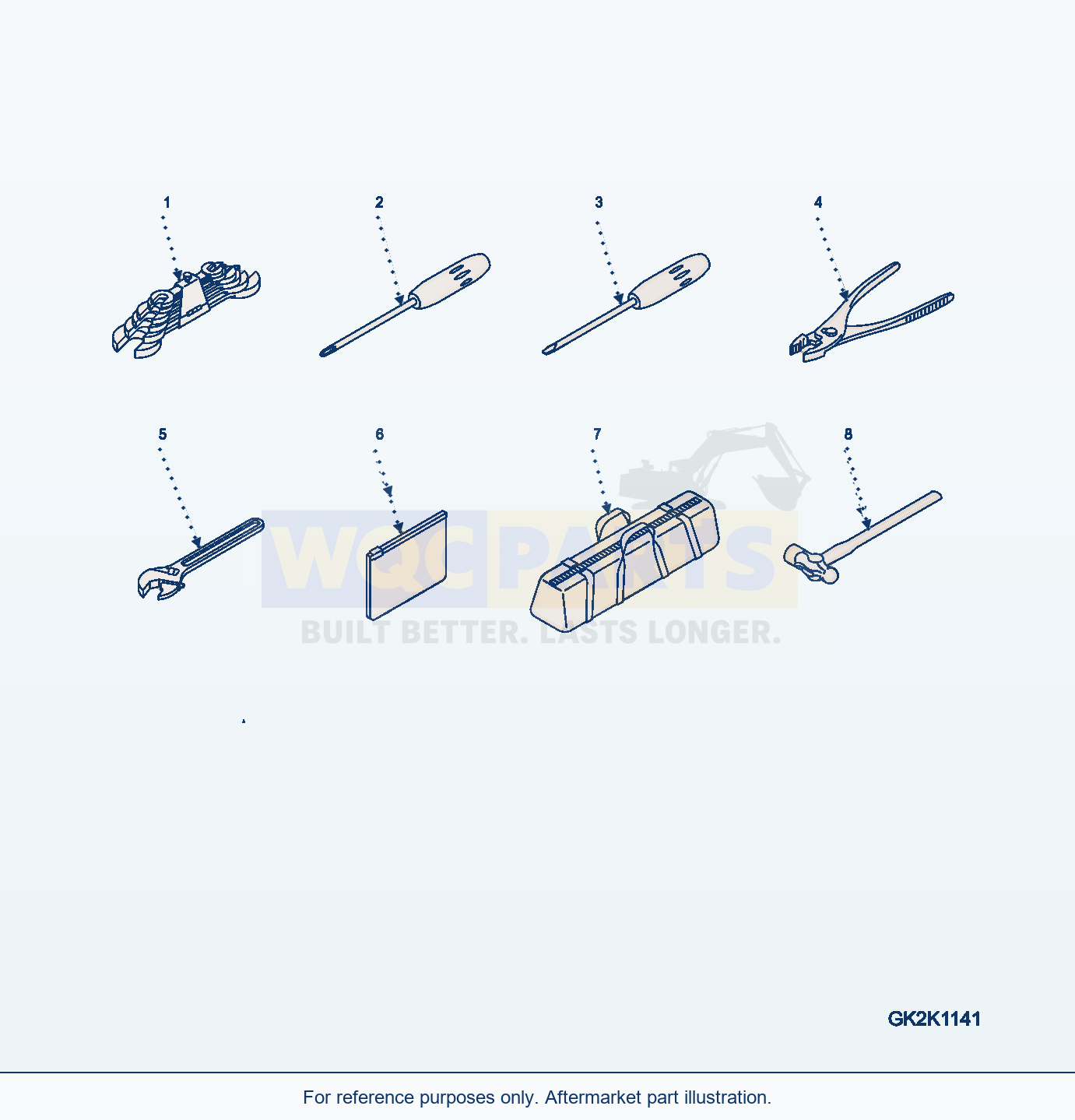 Komatsu WA380-7 General Tool Set, Kohag parts diagram