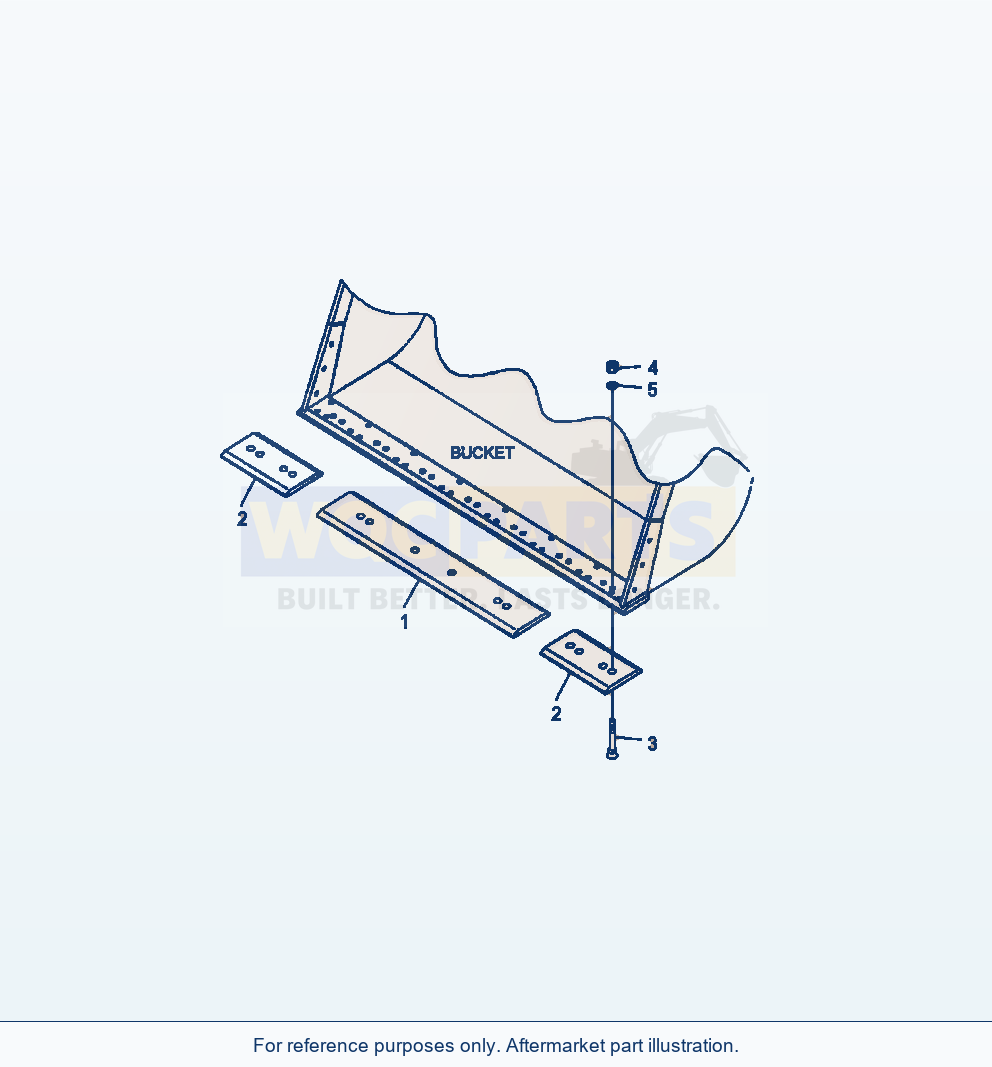 Komatsu WA380-7 Bolt On Cutting Edge parts diagram