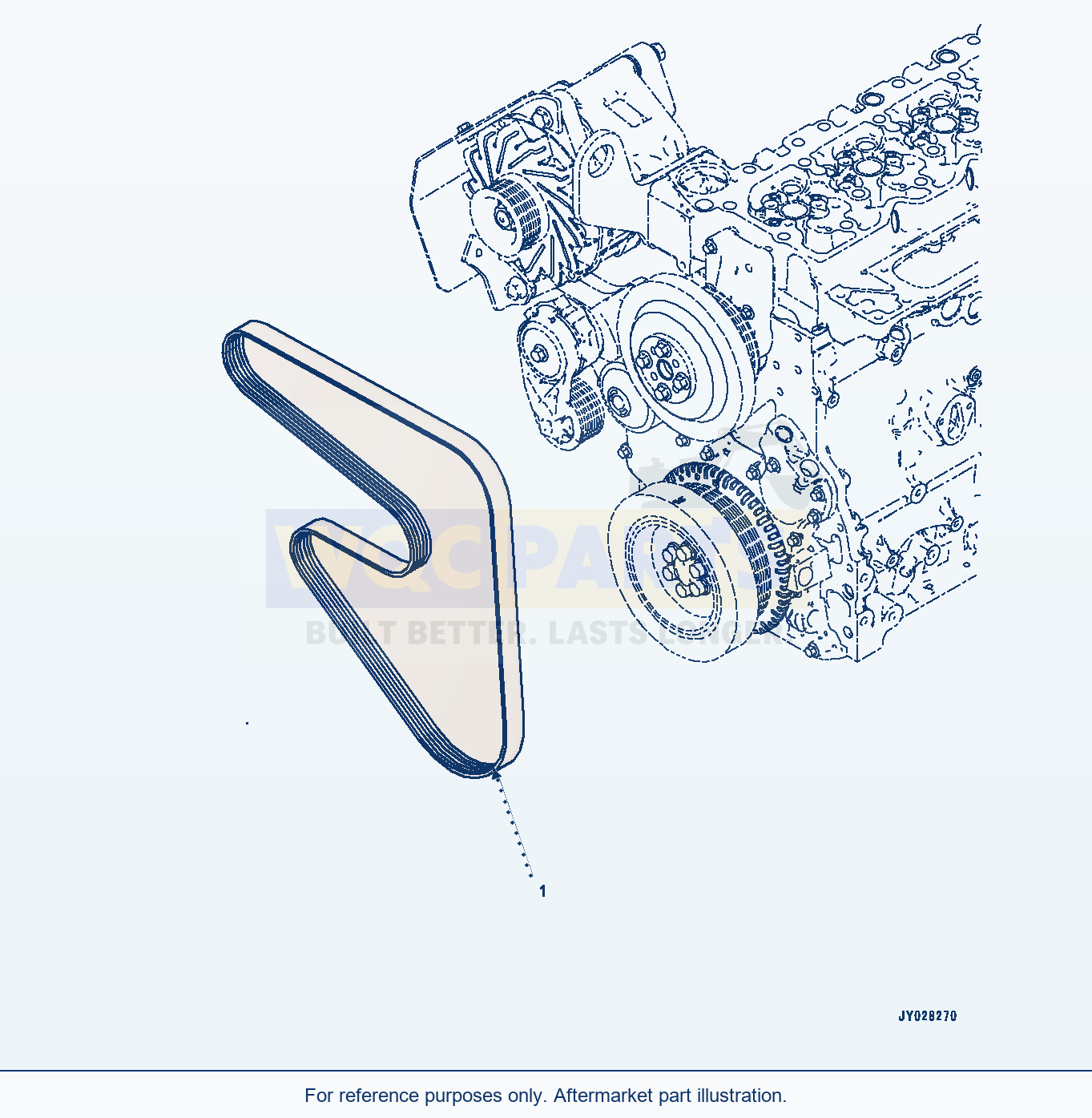 Komatsu WA380-8 Cooling Fan Belt (#26634517-) (Awp10-001001) parts diagram
