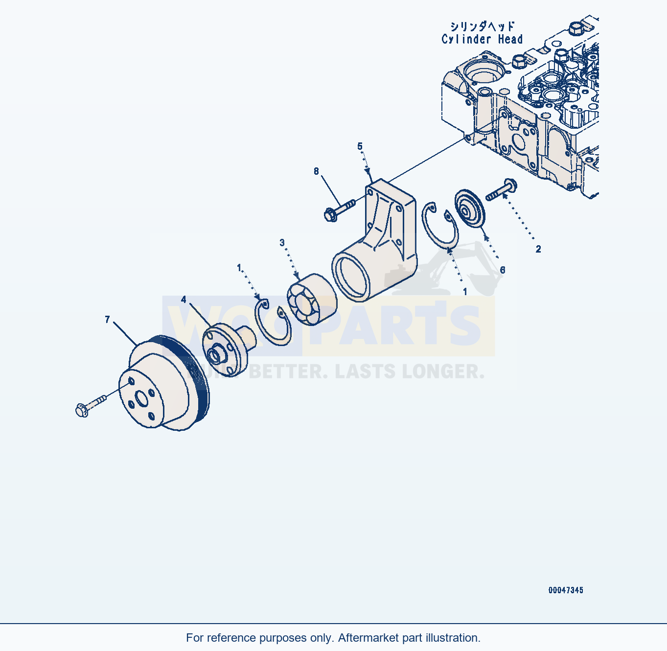 Komatsu WA380-8 Cooling Fan Drive (#26634517-) (Afa10-001001) parts diagram
