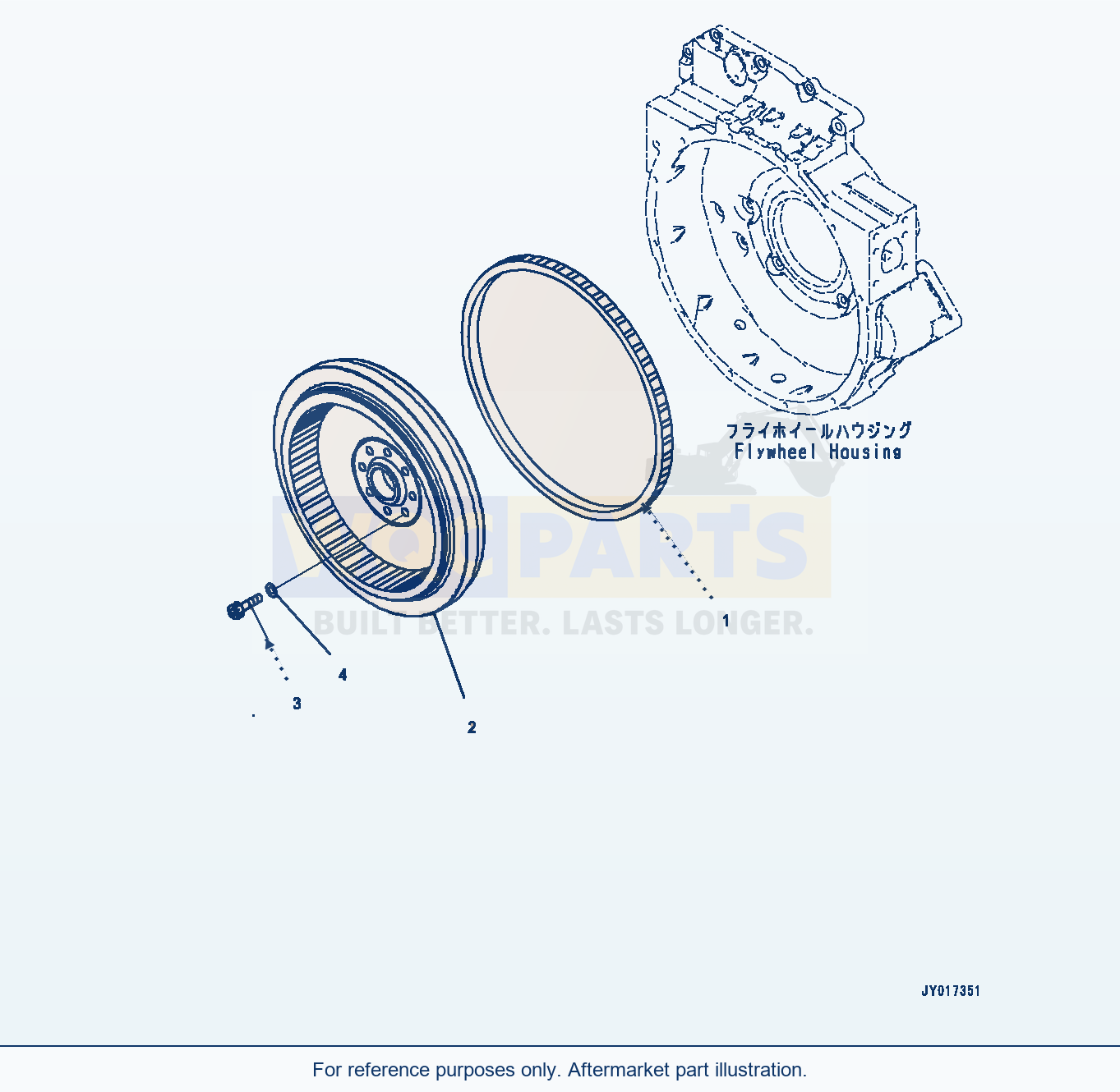 Komatsu WA380-8 Flywheel (#26634517-) (Afw00-001001) parts diagram