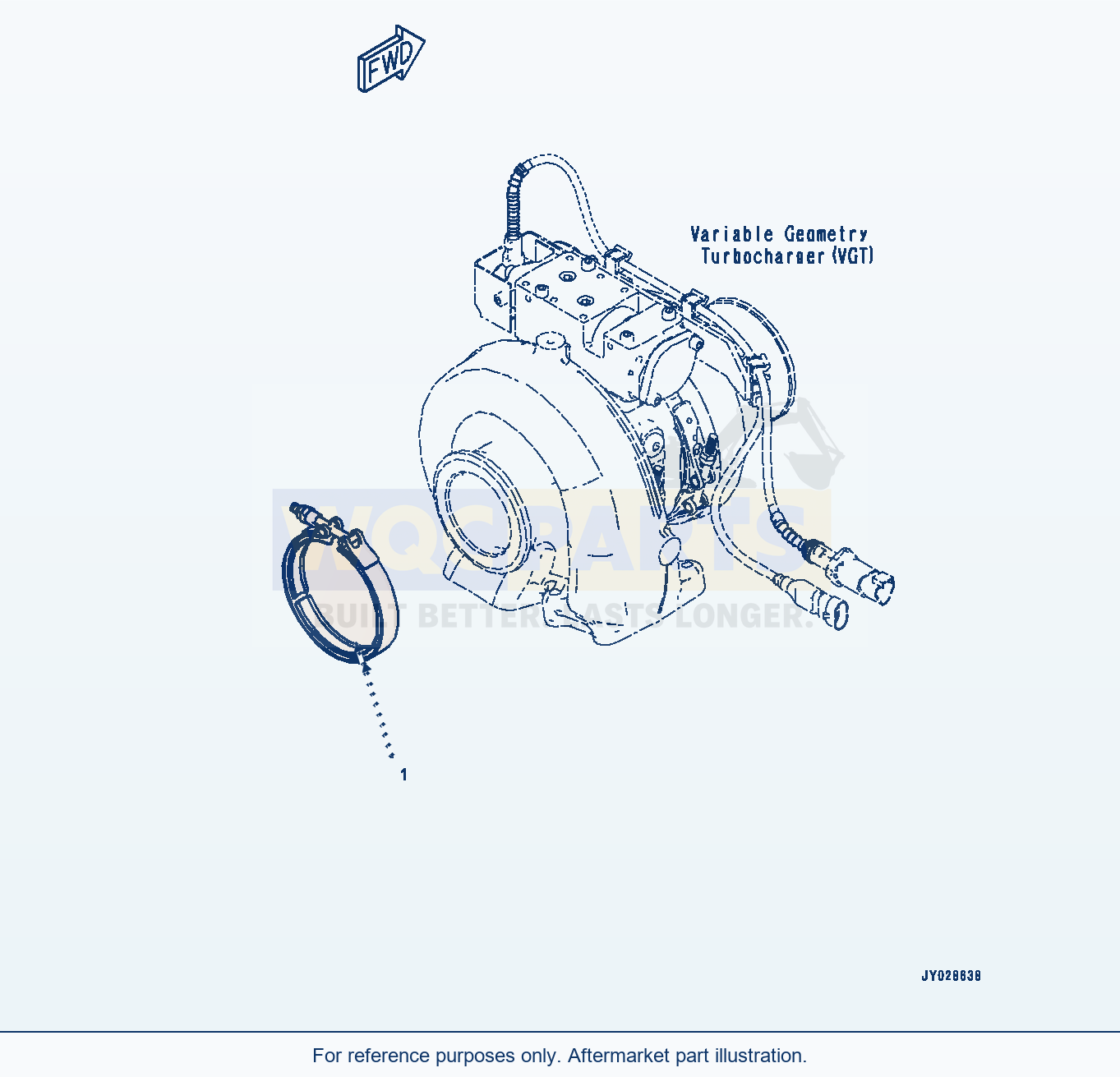 Komatsu WA380-8 Exhaust Connector Clamp (#26634517-) parts diagram