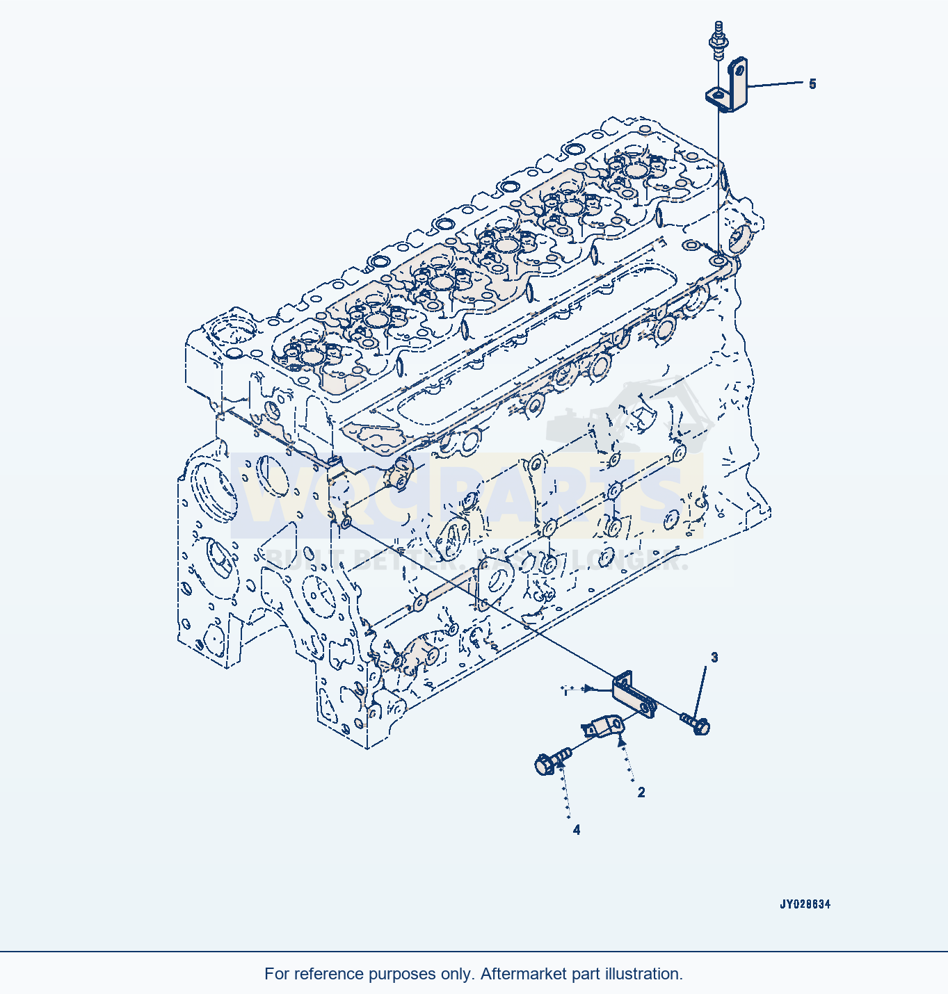 Komatsu WA380-8 Wiring Harness Bracket (#26634517-) parts diagram