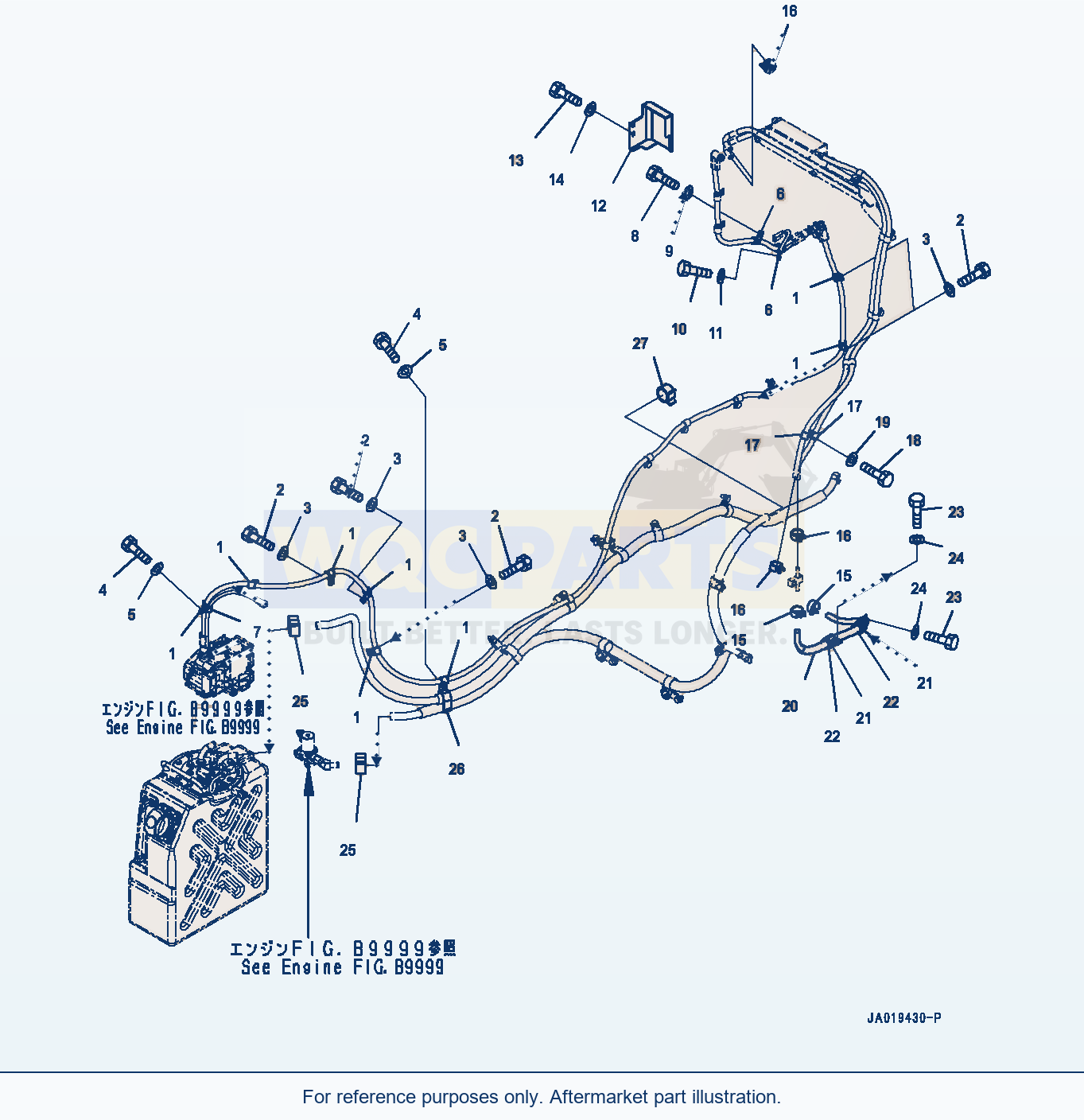 Komatsu WA380-8 Def Piping, Clip And Piping (#15001-15049) parts diagram