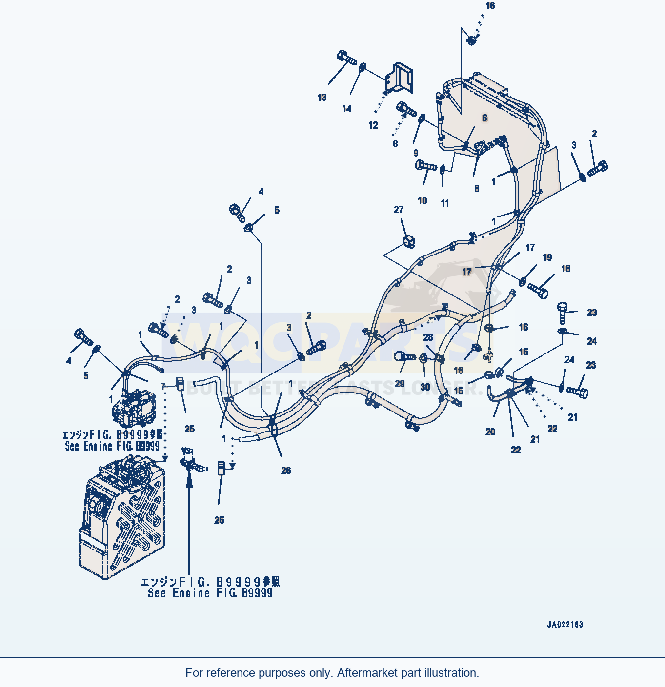 Komatsu WA380-8 Def Piping, Clip And Piping (#15050-) parts diagram