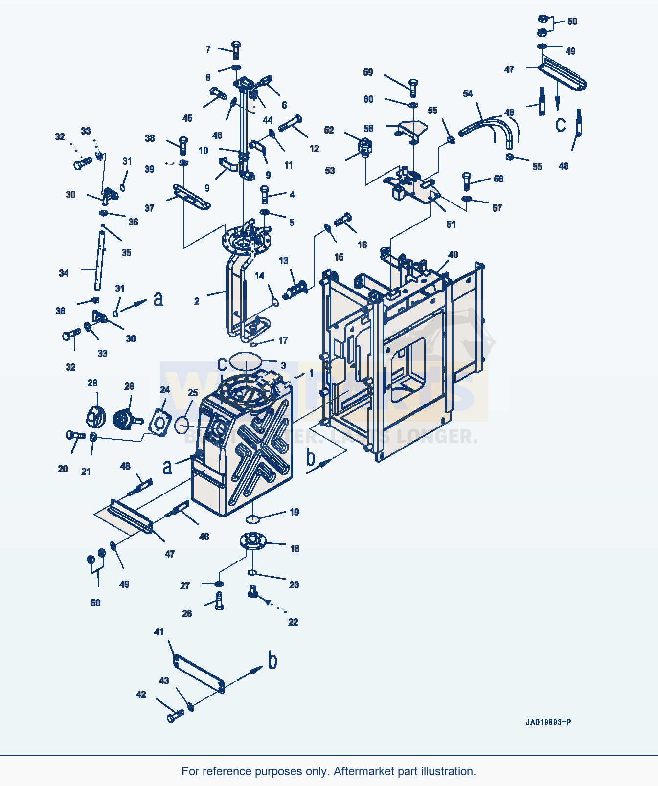 Komatsu WA380-8 Def Tank, Def Tank Frame (#15001-) parts diagram