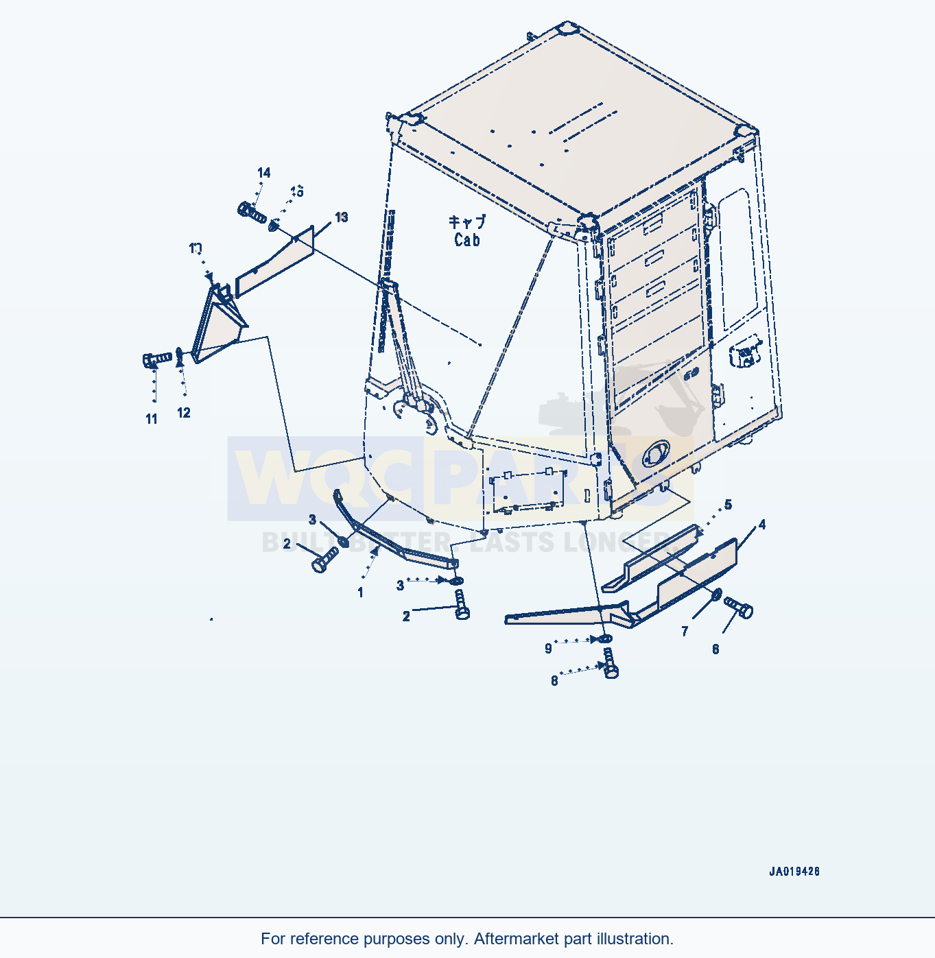 Komatsu WA380-8 Floor Cover (#15001-) parts diagram