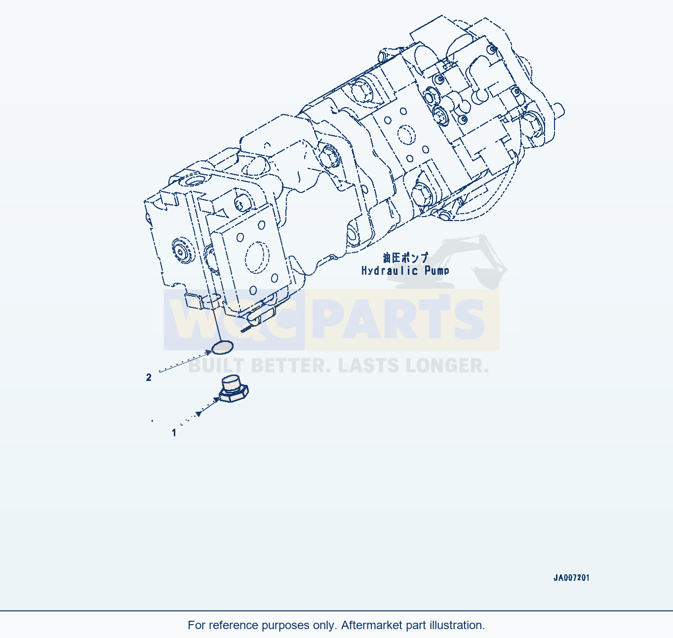 Komatsu WA380-8 Hydraulic Pump, Plug (#15001-) parts diagram
