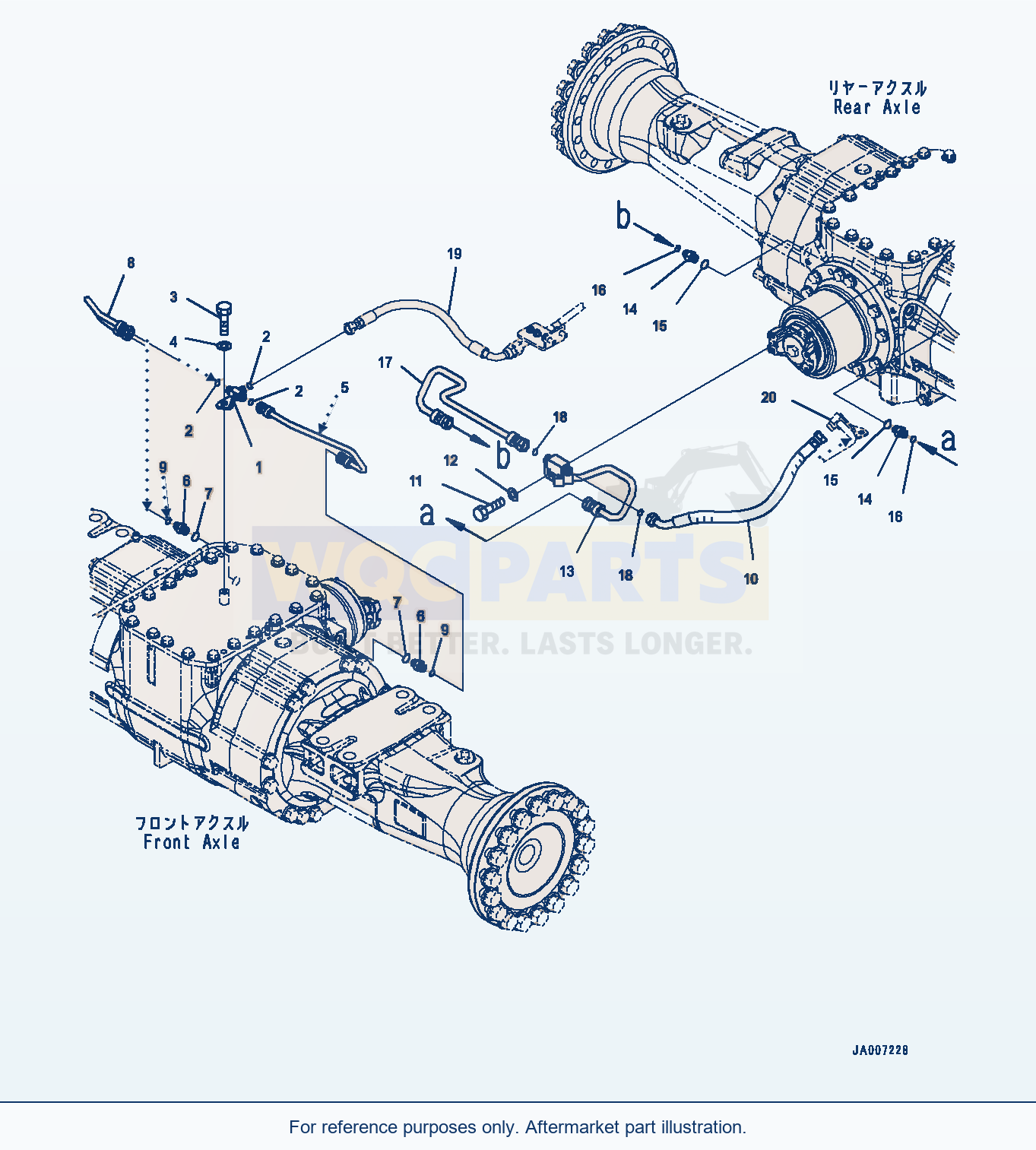 Komatsu WA380-8 Brake Piping (#15001-) parts diagram