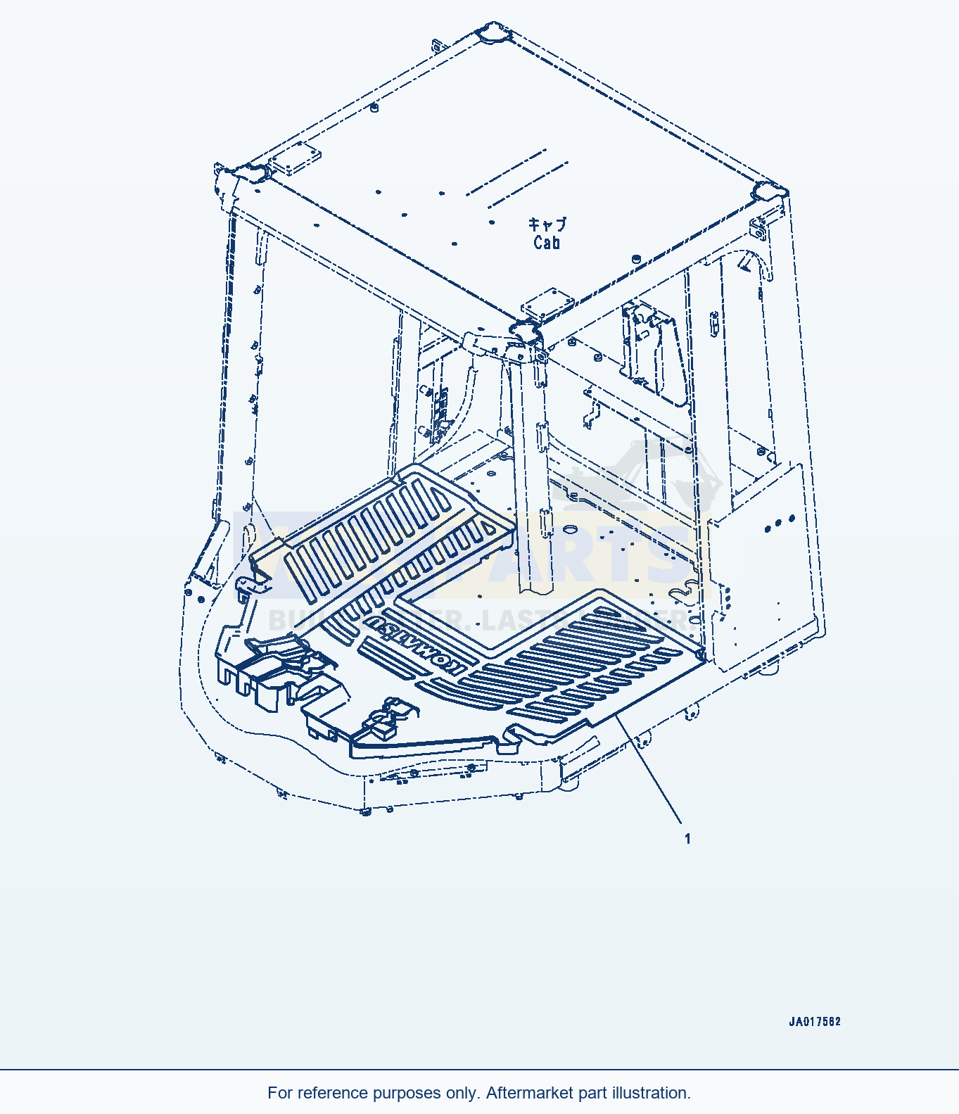 Komatsu WA380-8 Floor Mat (#15001-) parts diagram