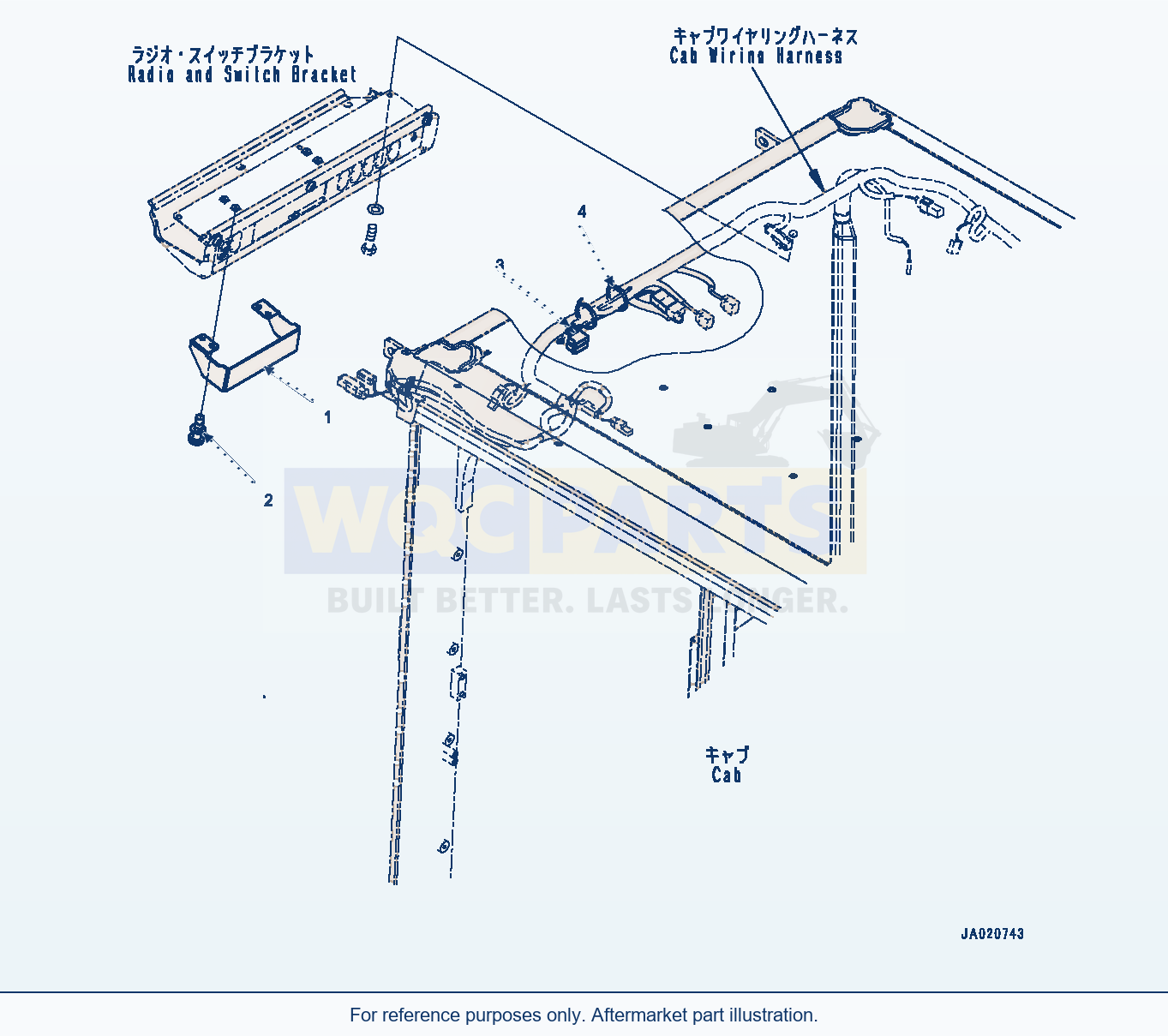 Komatsu WA380-8 Parts For Less Radio (#15001-) parts diagram