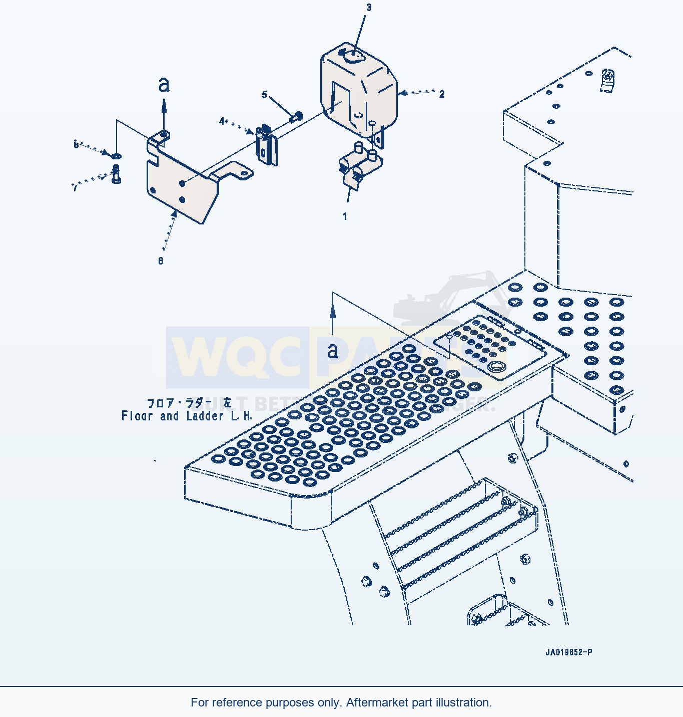 Komatsu WA380-8 Window Washer Tank (#15001-) parts diagram
