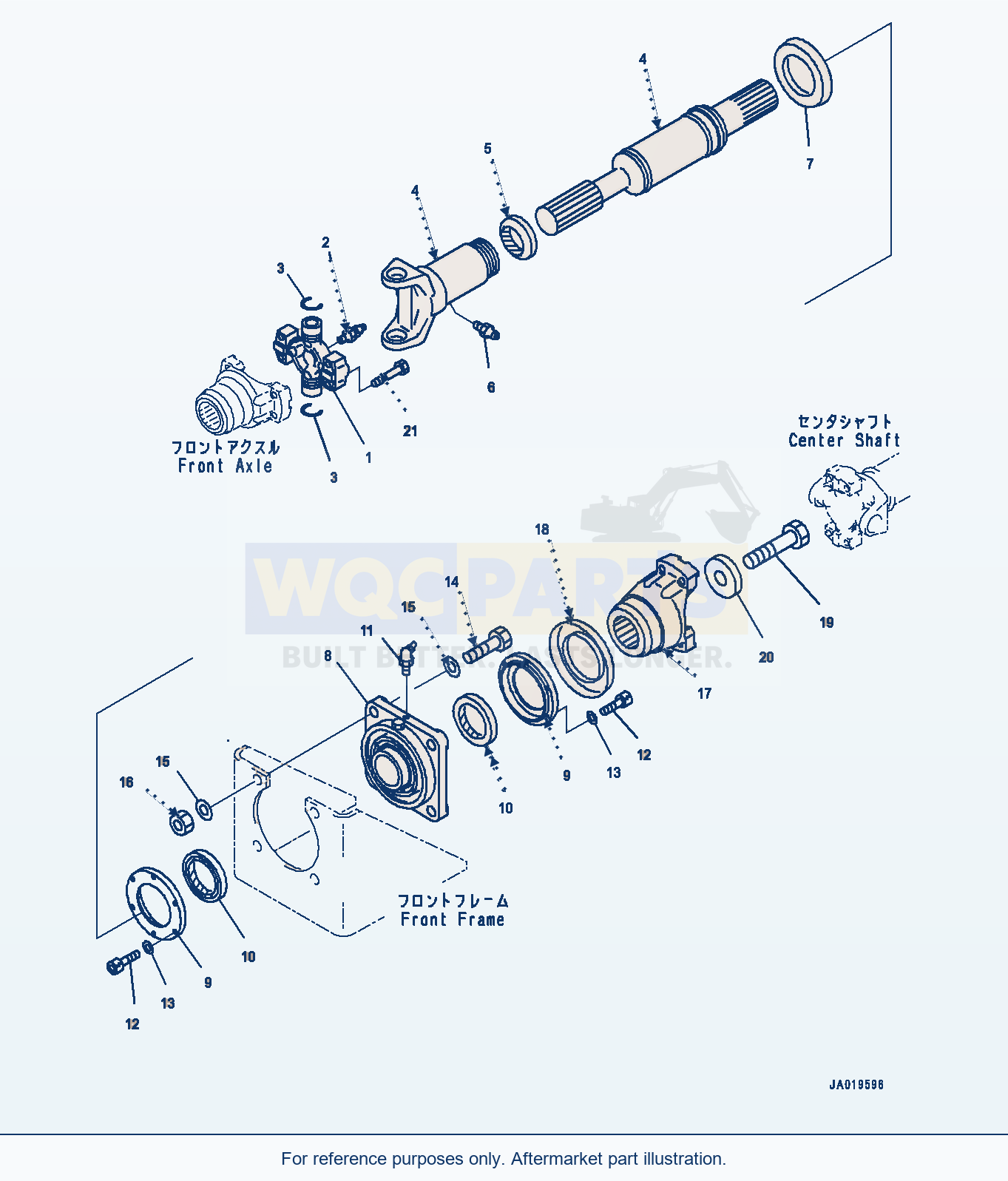 Komatsu WA380-8 Propeller Shaft, Front Shaft (#15001-) parts diagram