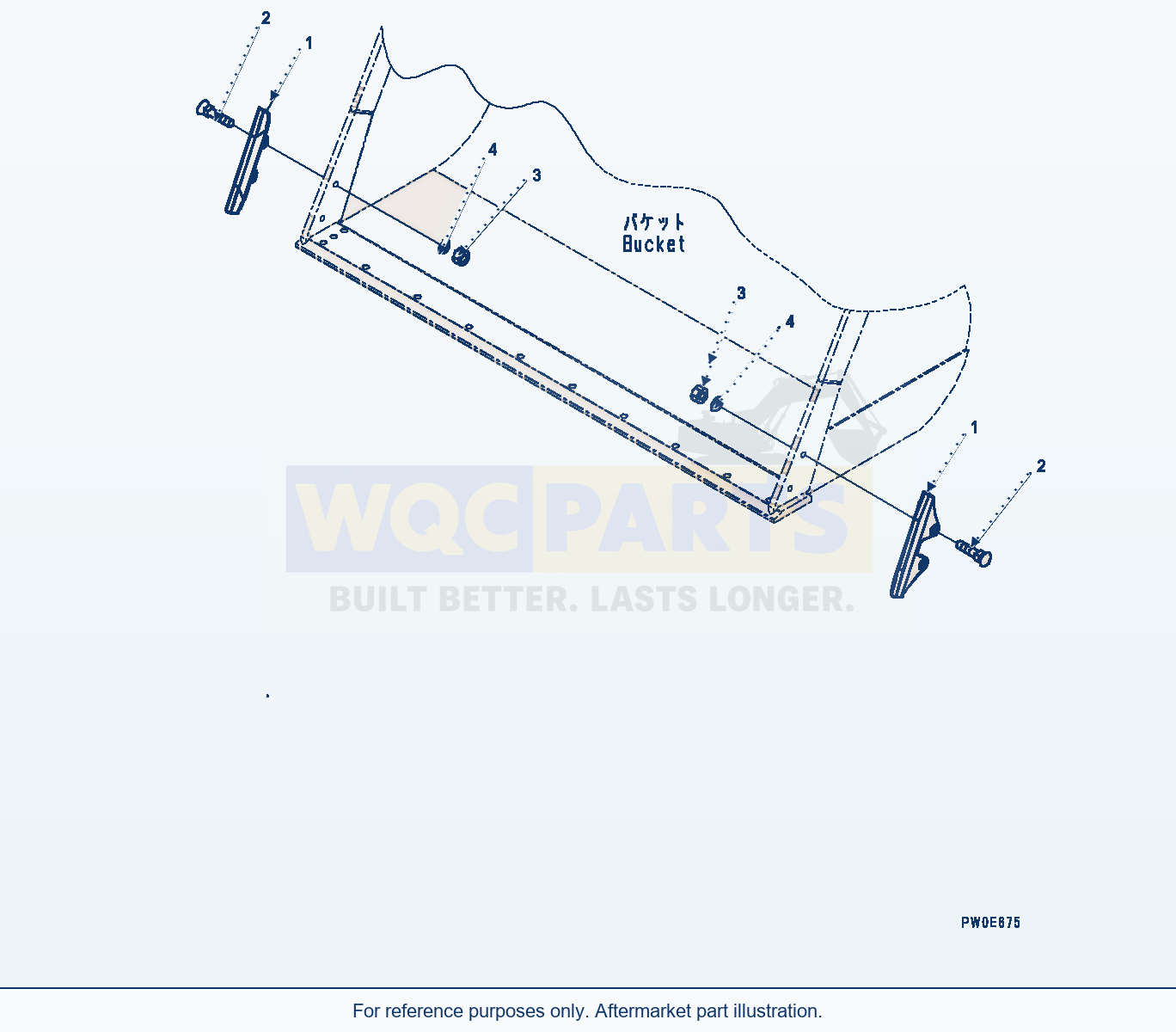 Komatsu WA380-8 Bucket Side Guard (#15001-) parts diagram