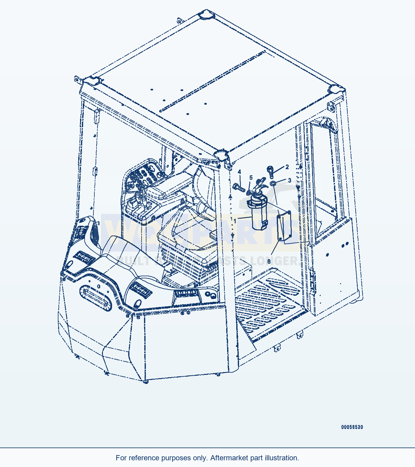 Komatsu WA380Z-6 Fire Extinguisher (#66847-) parts diagram
