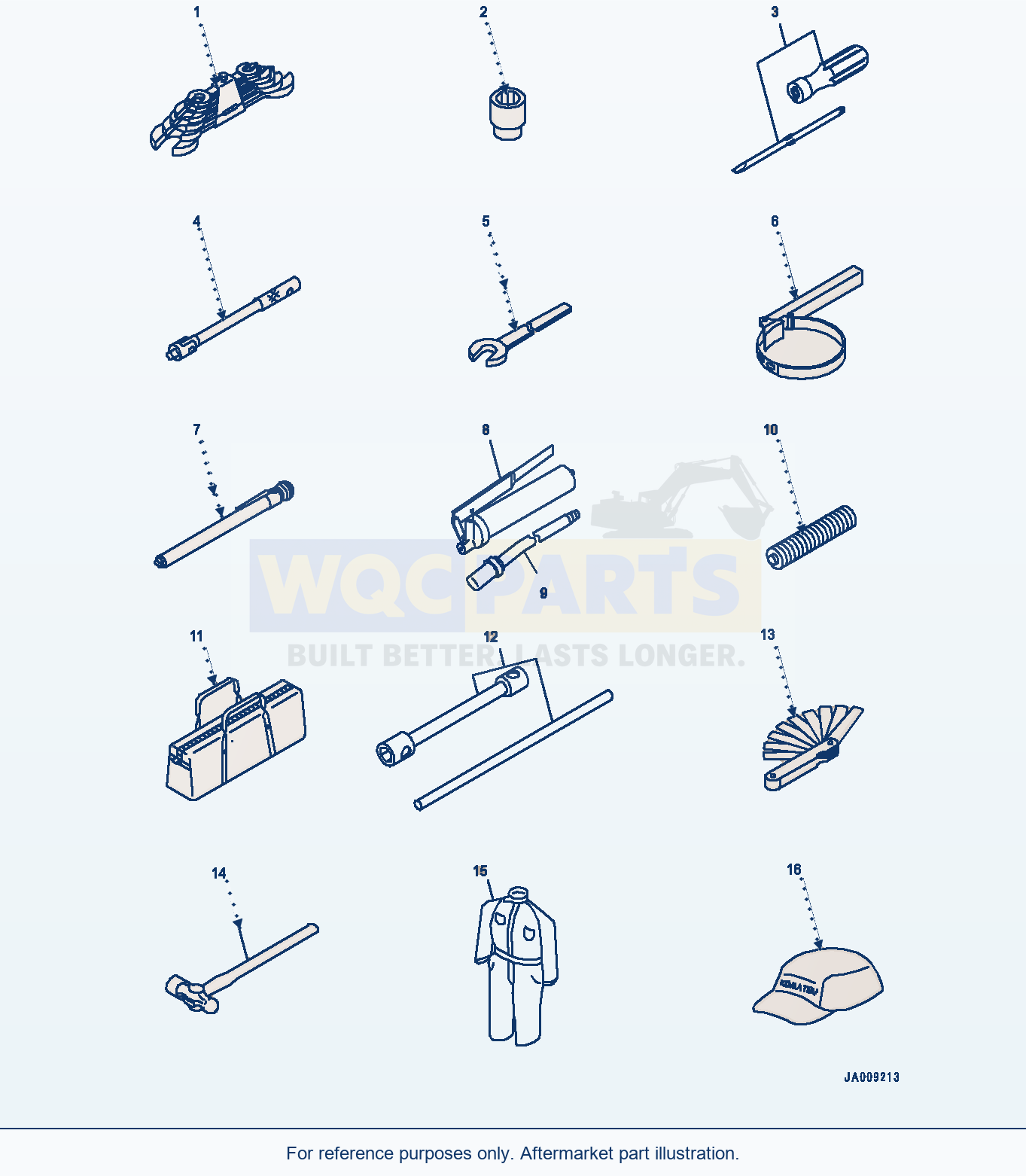 Komatsu WA380Z-6 General Tool Set, Cap And Overall (#66847-) parts diagram