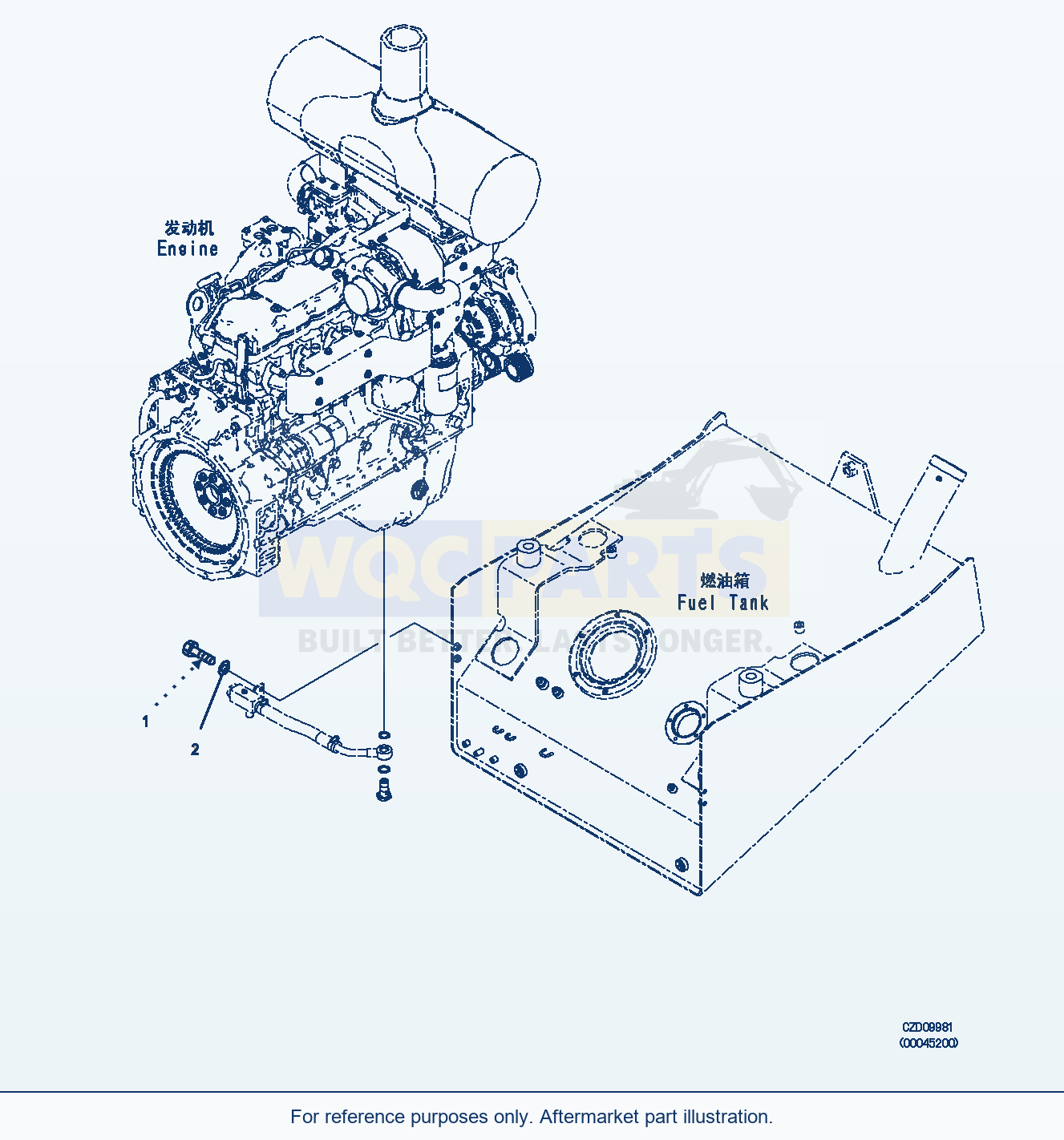 Komatsu WA380Z-6 Engine Related Parts (Bolt) (|B00009) parts diagram