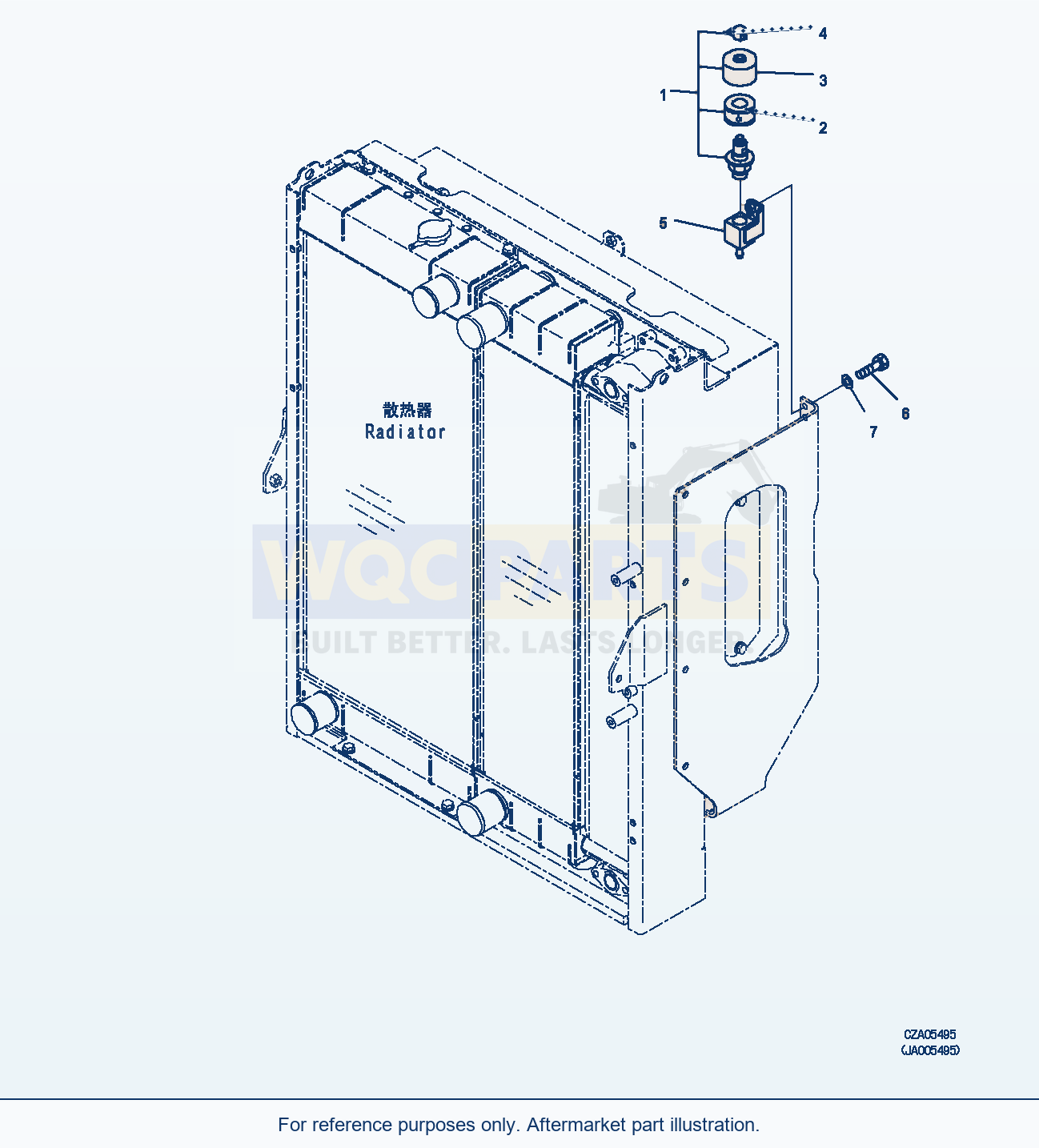 Komatsu WA380Z-6 Radiator (Breather) (|C00027) parts diagram