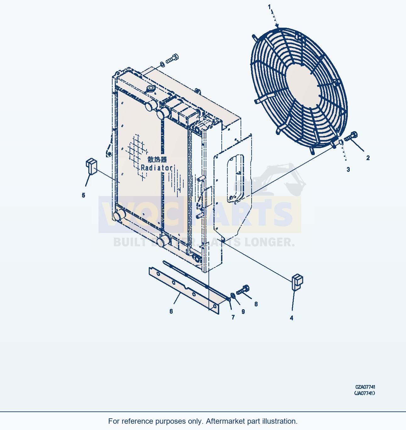 Komatsu WA380Z-6 Radiator (Fan Guard) (|C00026) parts diagram