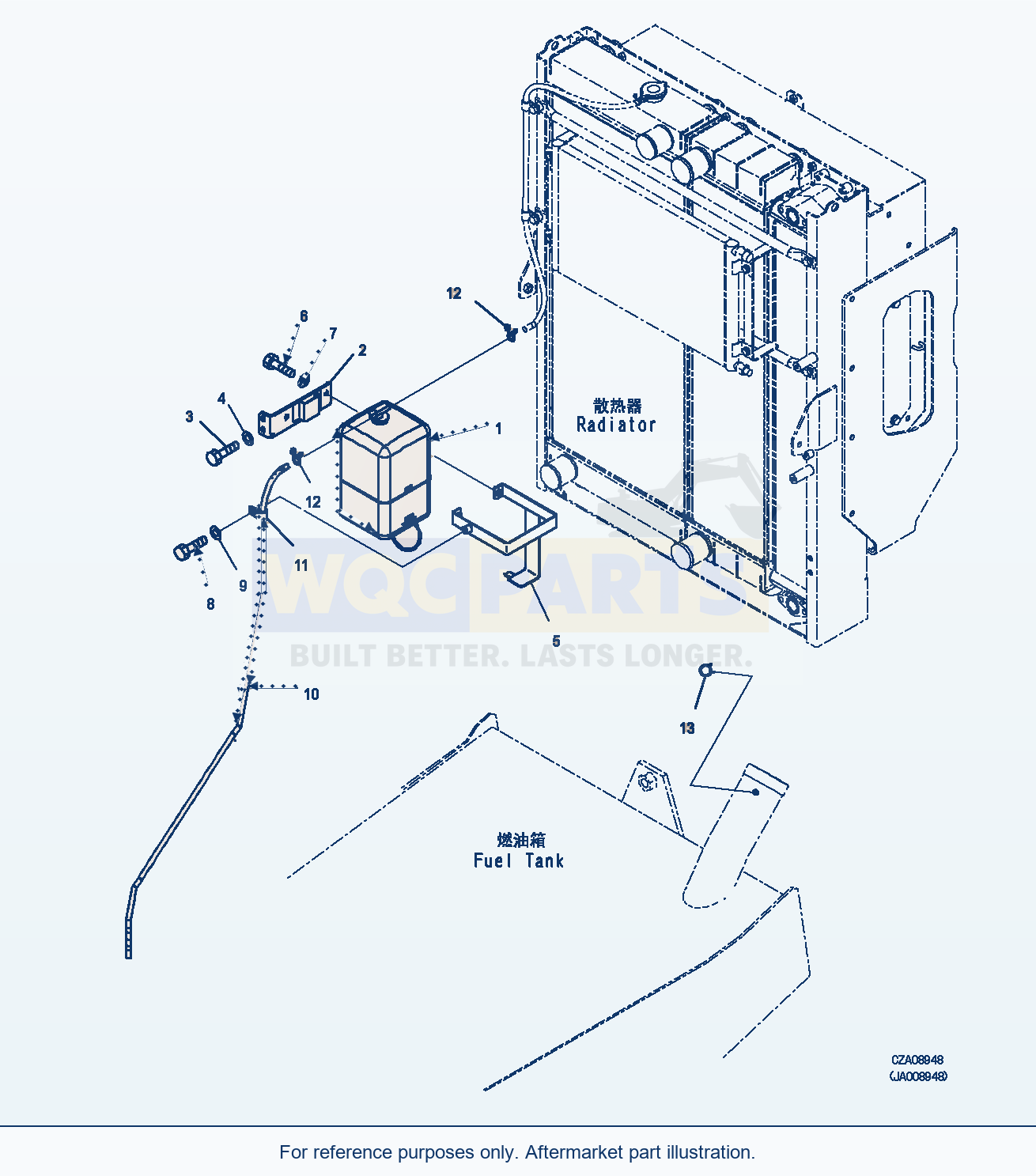 Komatsu WA380Z-6 Radiator (Reservoir Tank) (|C00033) parts diagram