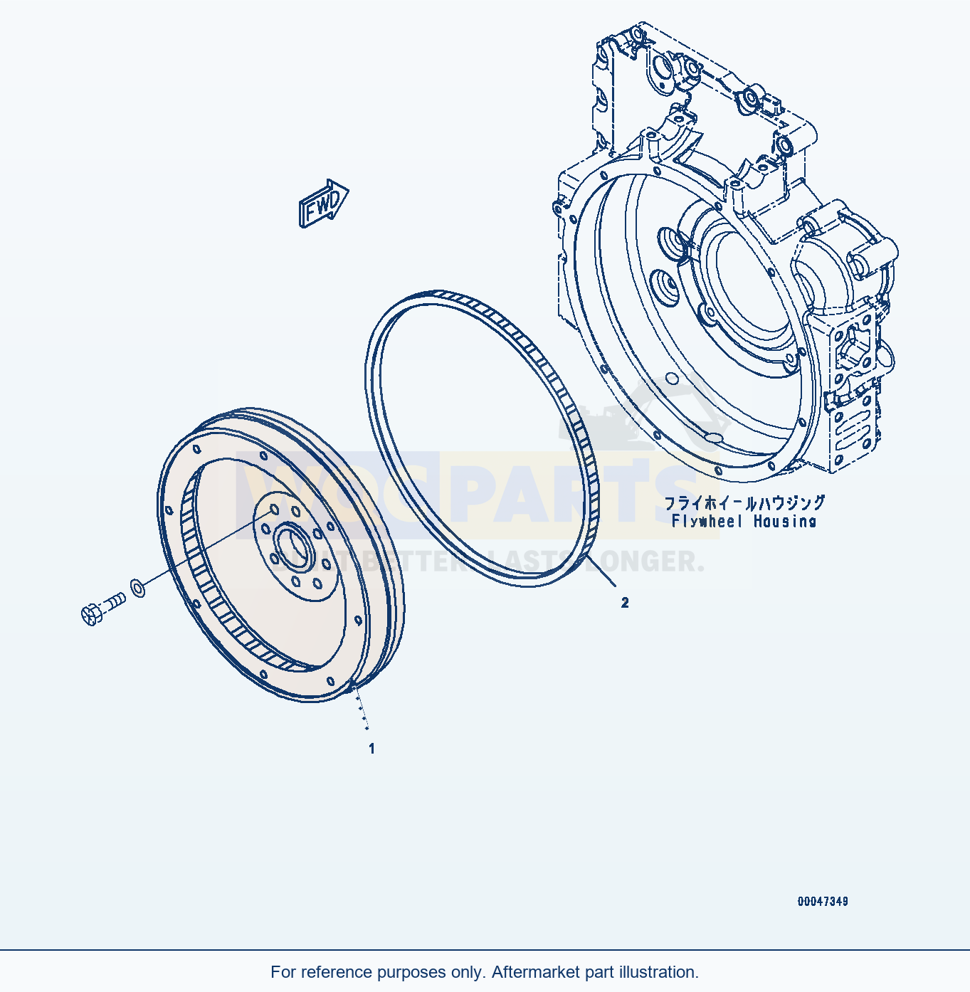 Komatsu WA380Z-6 Flywheel (#26580638-) (Afw00-001001) parts diagram