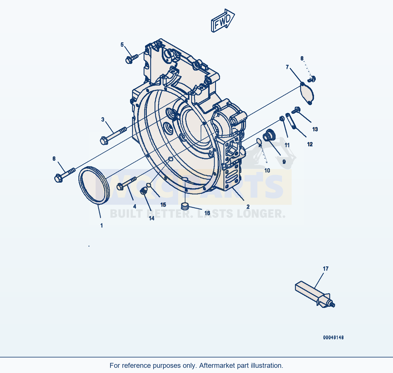 Komatsu WA380Z-6 Flywheel Housing (#26580638-) parts diagram