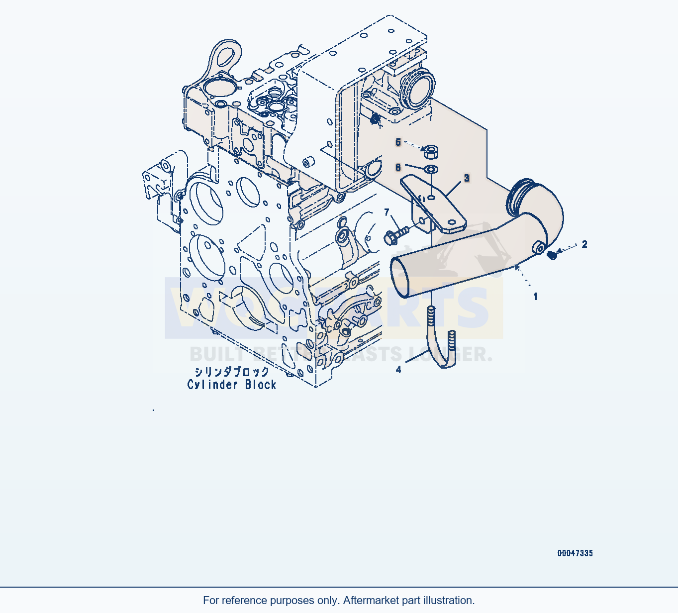 Komatsu WA380Z-6 Air Intake Connector (#26580638-) parts diagram