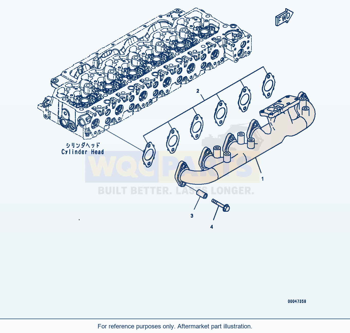 Komatsu WA380Z-6 Exhaust Manifold (#26580638-) (Atb30-001001) parts diagram