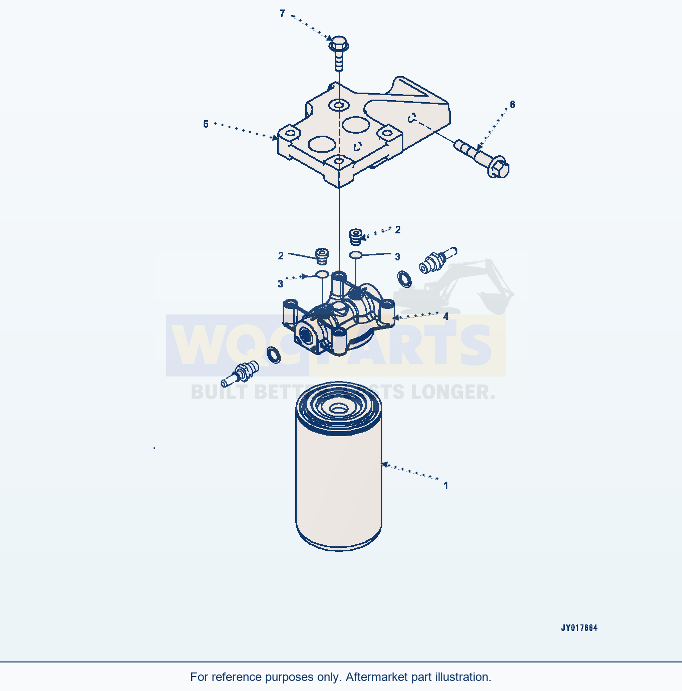 Komatsu WA380Z-6 Fuel Filter (#26580638-) (Aff10-001001) parts diagram