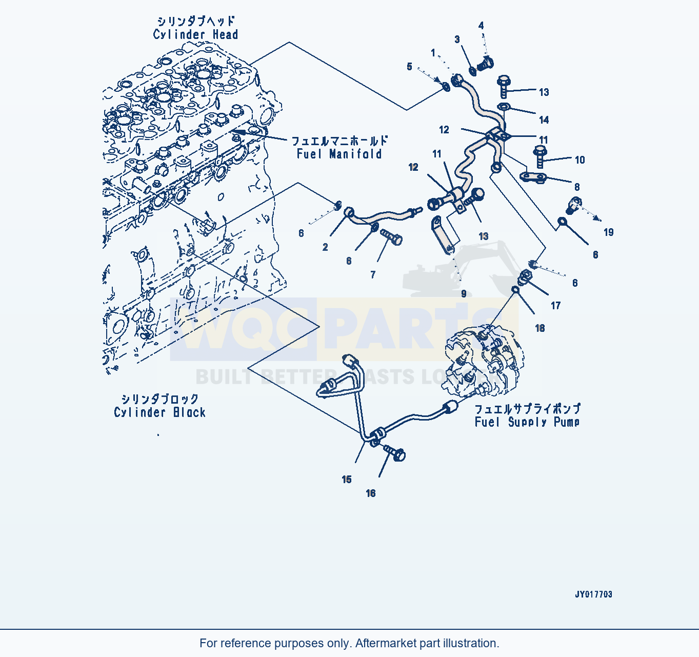 Komatsu WA380Z-6 Fuel Piping (#26580638-) (Aft00-001001) parts diagram