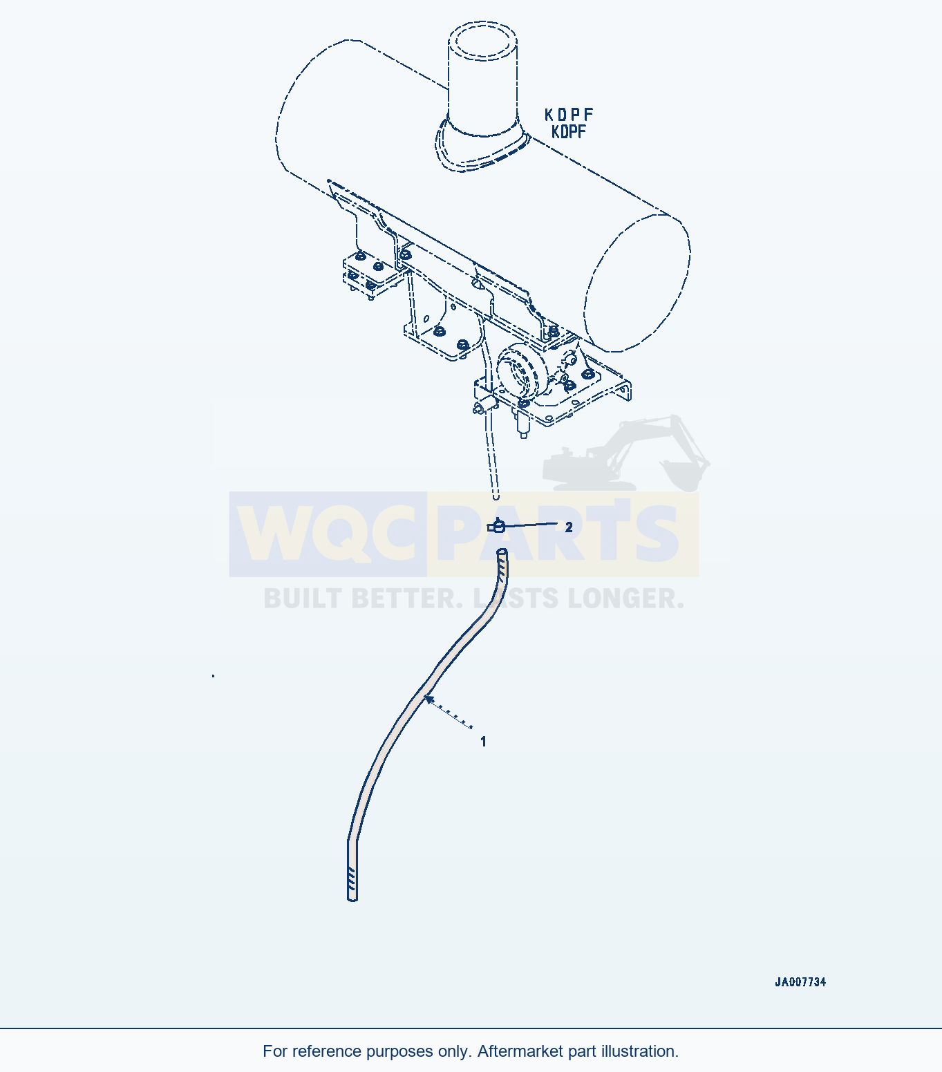 Komatsu WA380Z-6 Engine Related Parts, Exhaust Piping (#66847-) parts diagram