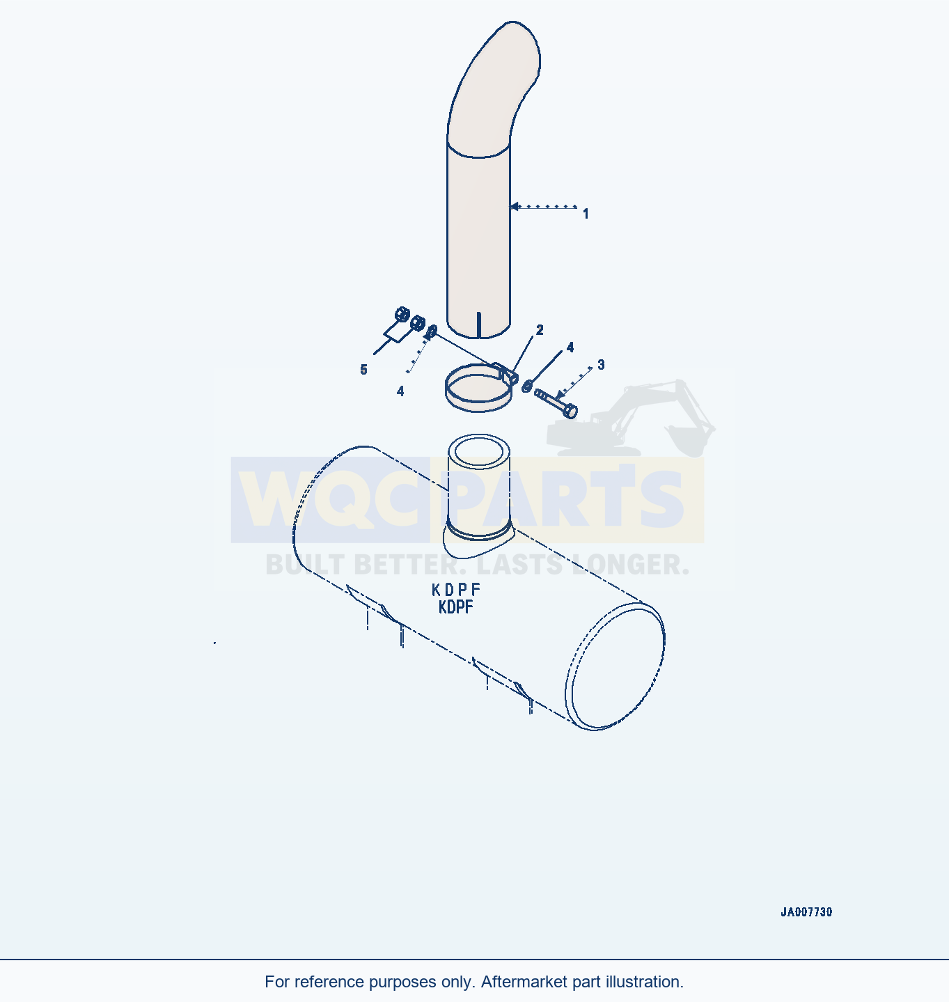 Komatsu WA380Z-6 Exhaust Pipe (#66847-) parts diagram