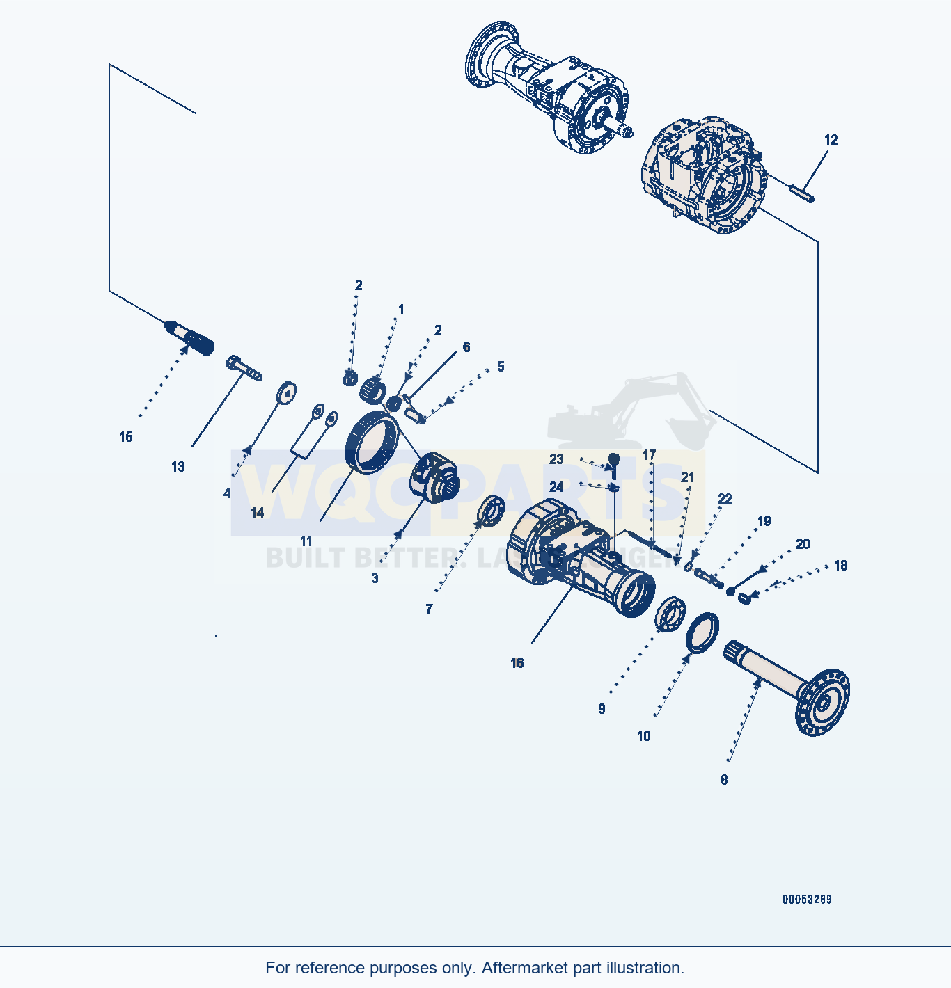 Komatsu WA380Z-6 Front Axle(Final Drive L.H.) (|F00112) parts diagram