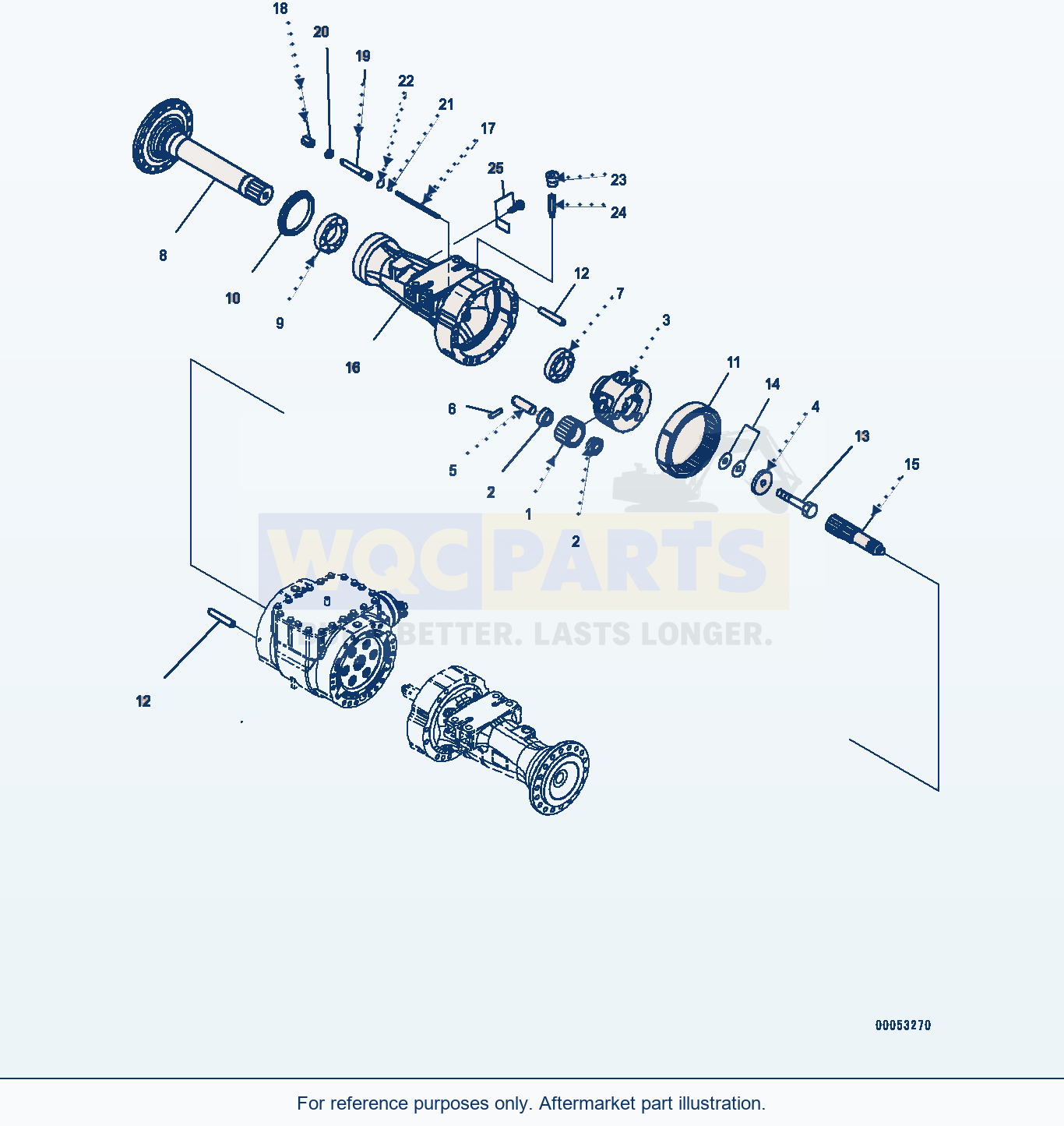Komatsu WA380Z-6 Front Axle(Final Drive R.H.) (|F00113) parts diagram