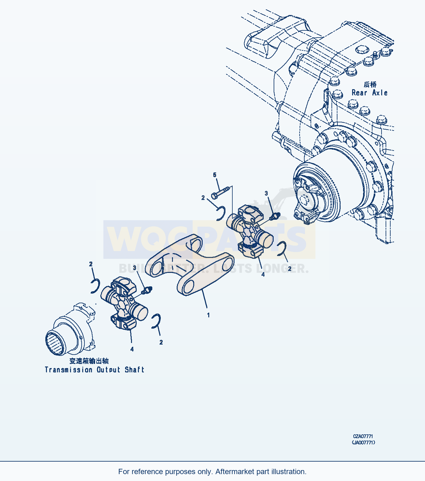Komatsu WA380Z-6 Propeller Shaft (Rear Shaft) (|F00079) parts diagram
