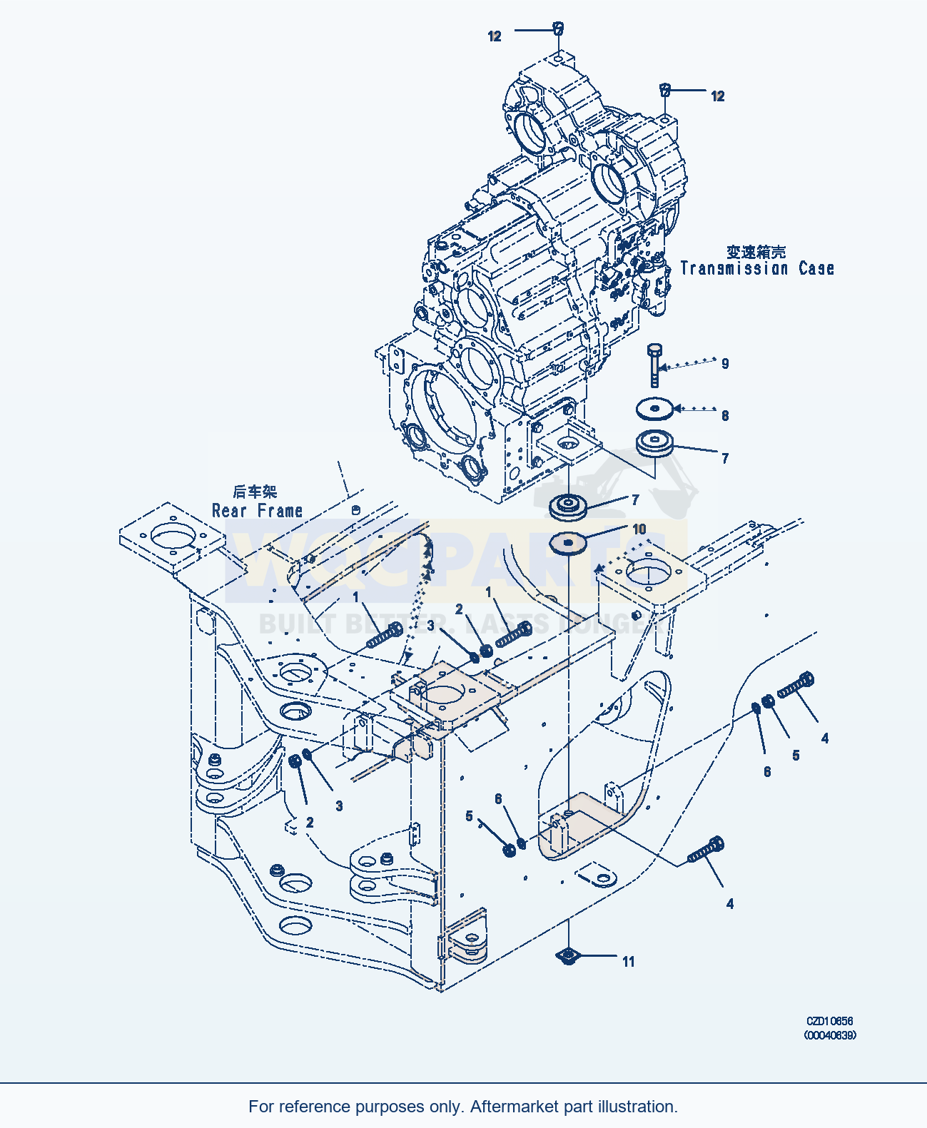 Komatsu WA380Z-6 Transfer Case Mounting (|F00132) parts diagram