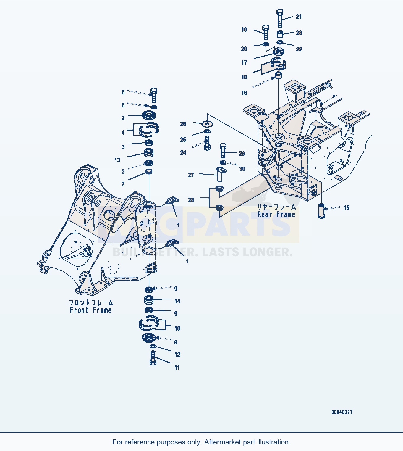 Komatsu WA380Z-6 Hinge Pin (#66847-) parts diagram