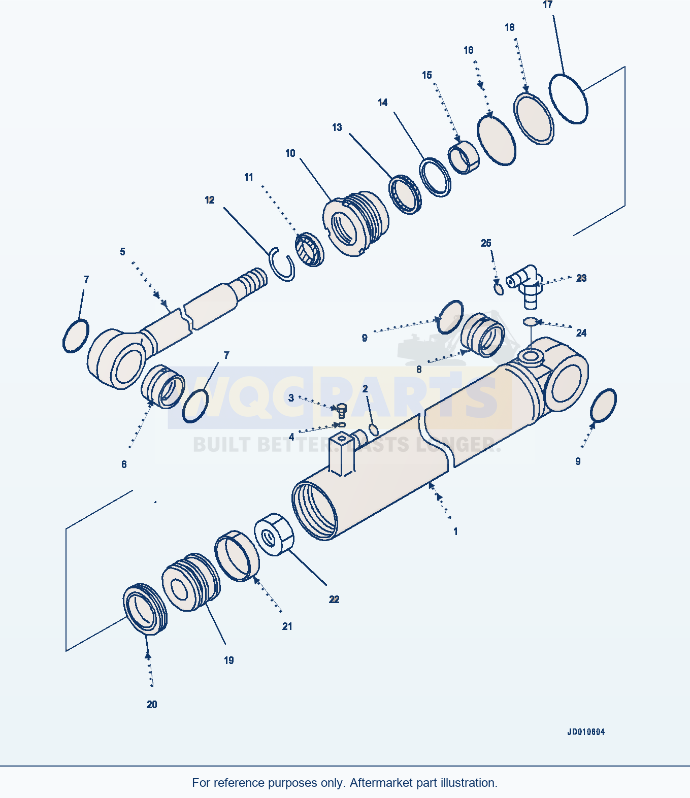 Komatsu WA380Z-6 Steering Cylinder, Inner Parts (#66847-) parts diagram