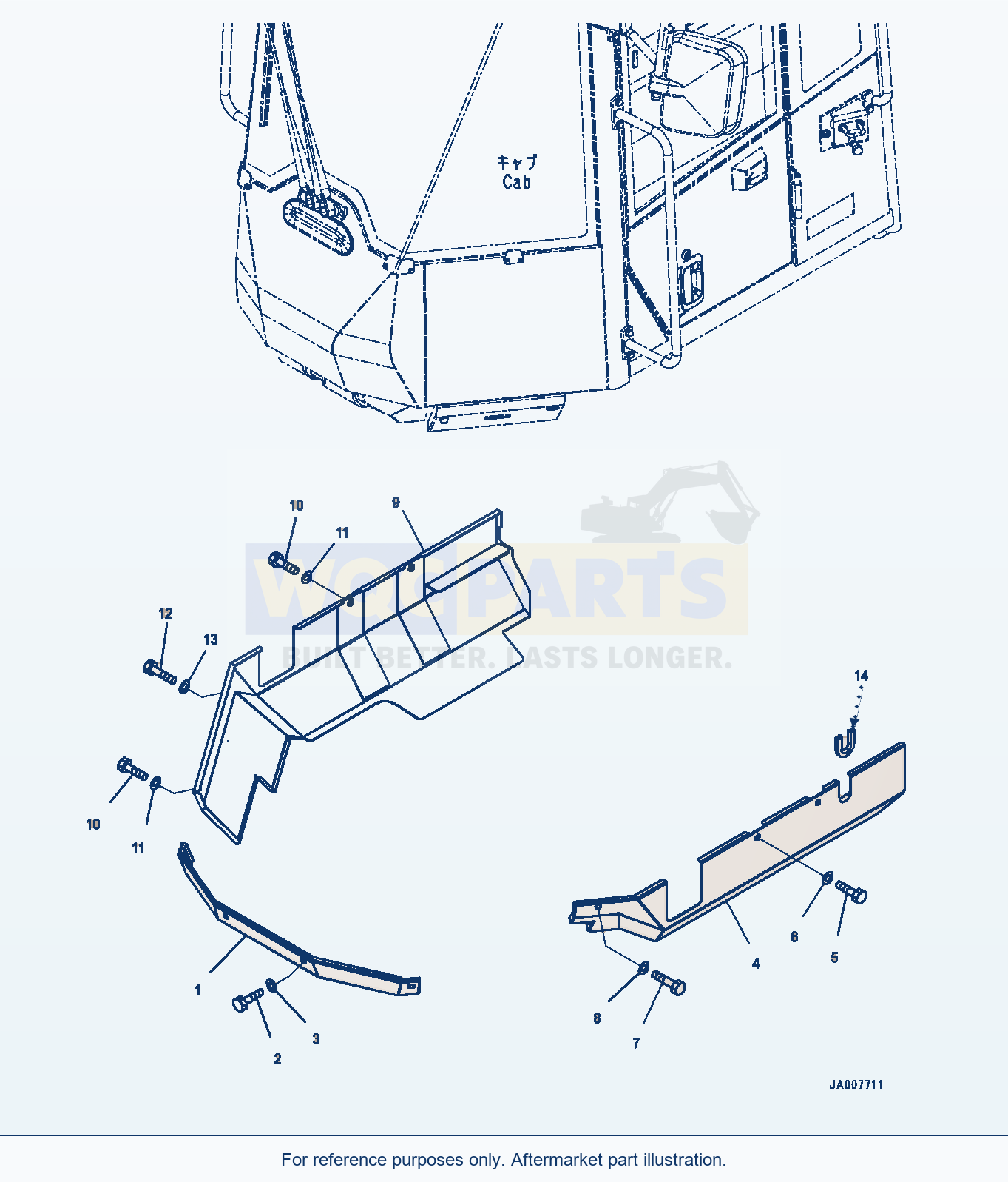Komatsu WA380Z-6 Floor Cover (#66847-) parts diagram