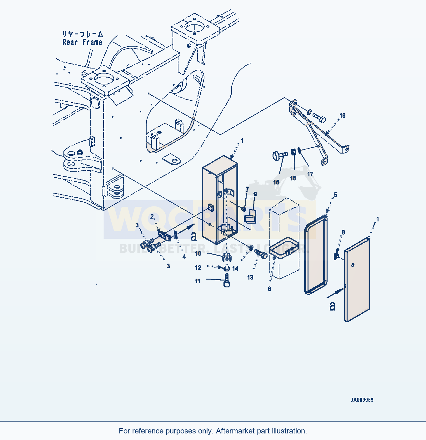 Komatsu WA380Z-6 Tool Box (#66847-) parts diagram