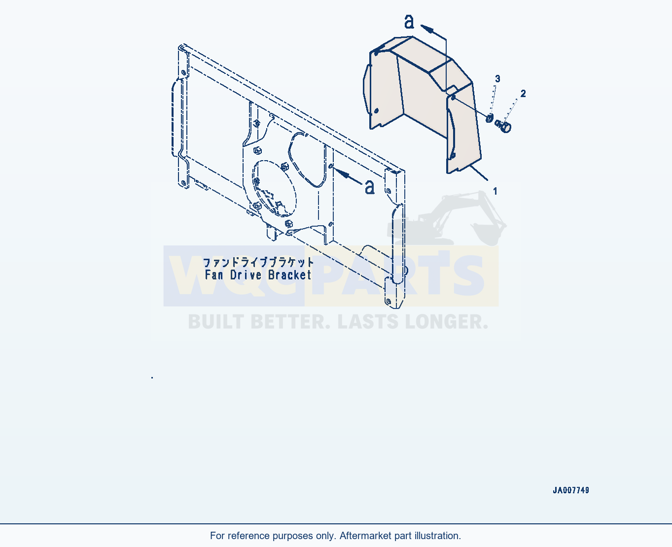 Komatsu WA380Z-6 Cooling Fan Drive Piping, Cover (#66847-) parts diagram