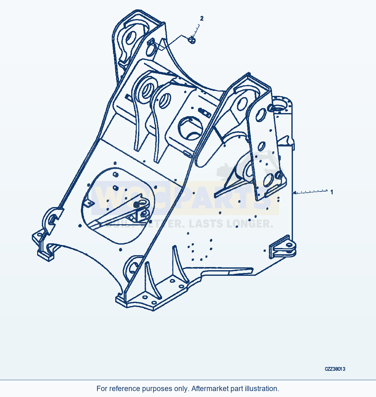 Komatsu WA380Z-6 Front Frame (For Auto Grease) (|J00218) parts diagram